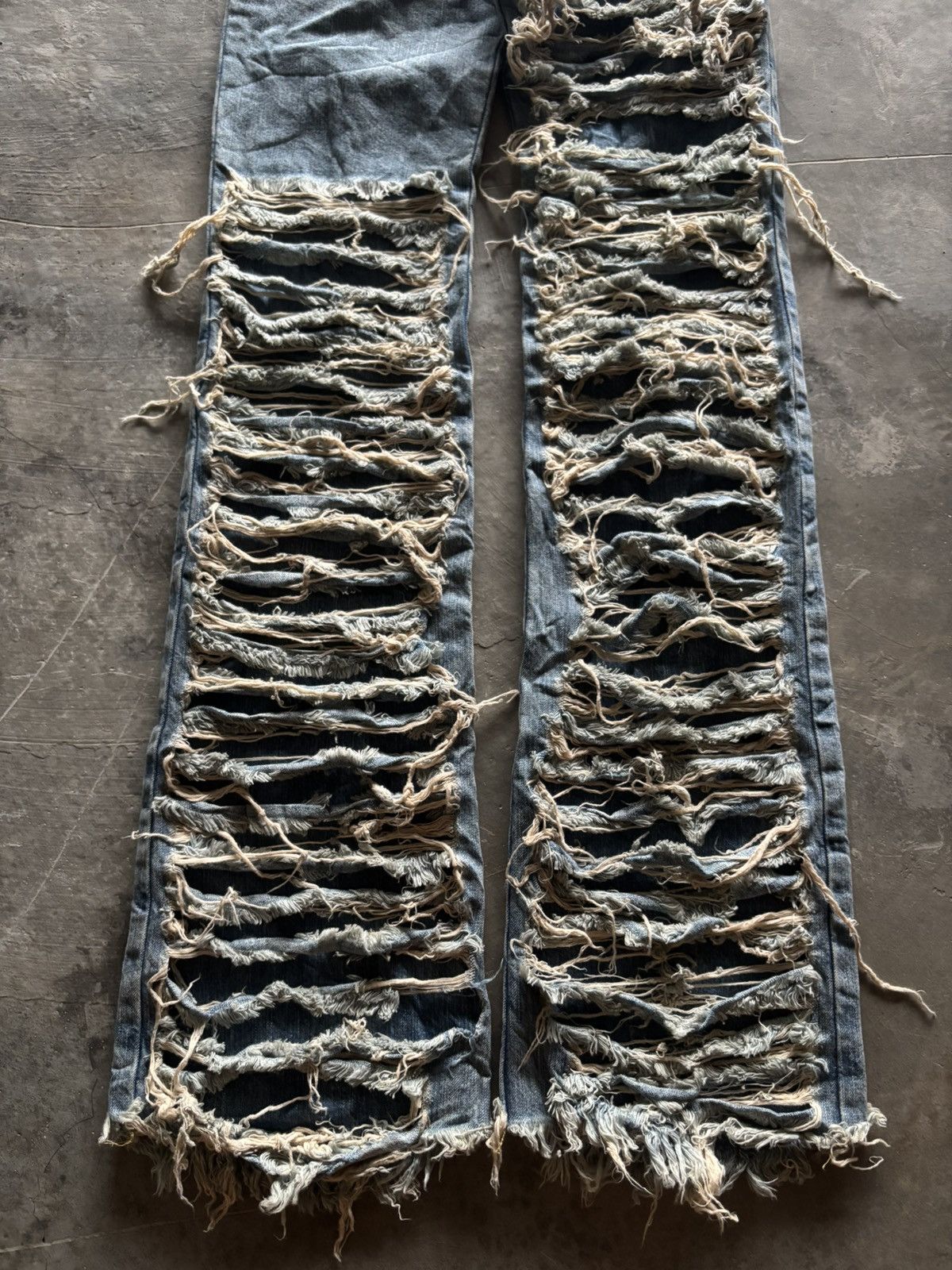 Japanese Brand HAN AHN SOON skinny slim flare distressed japanese punk vkei Size US 26 / EU 42 - 10 Thumbnail