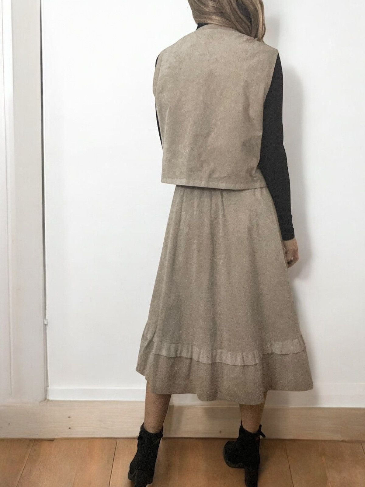 Other jerôme création paris 60s-70s vintage nubuck vest & skirt Size 26" / US 2 / IT 38 - 6 Thumbnail