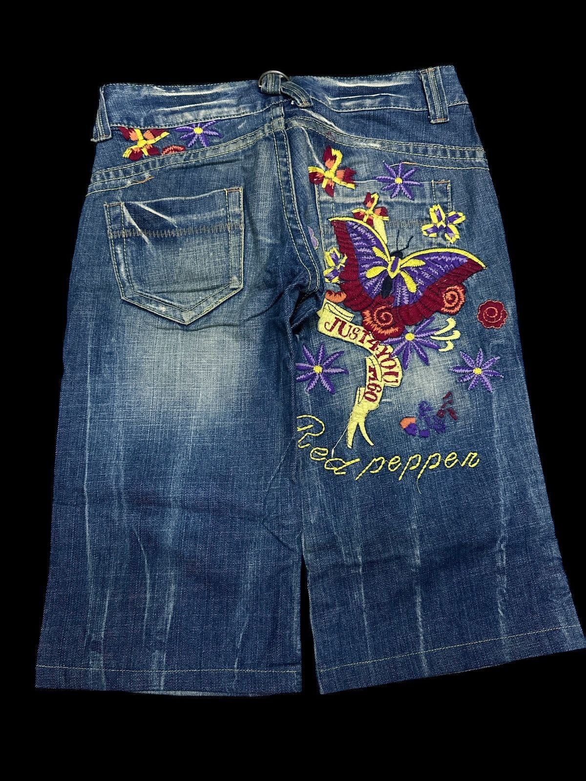 Kapital Denim Red Peppers Shorts Embroide 💥❗️ Size US 30 / EU 46 - 1 Thumbnail