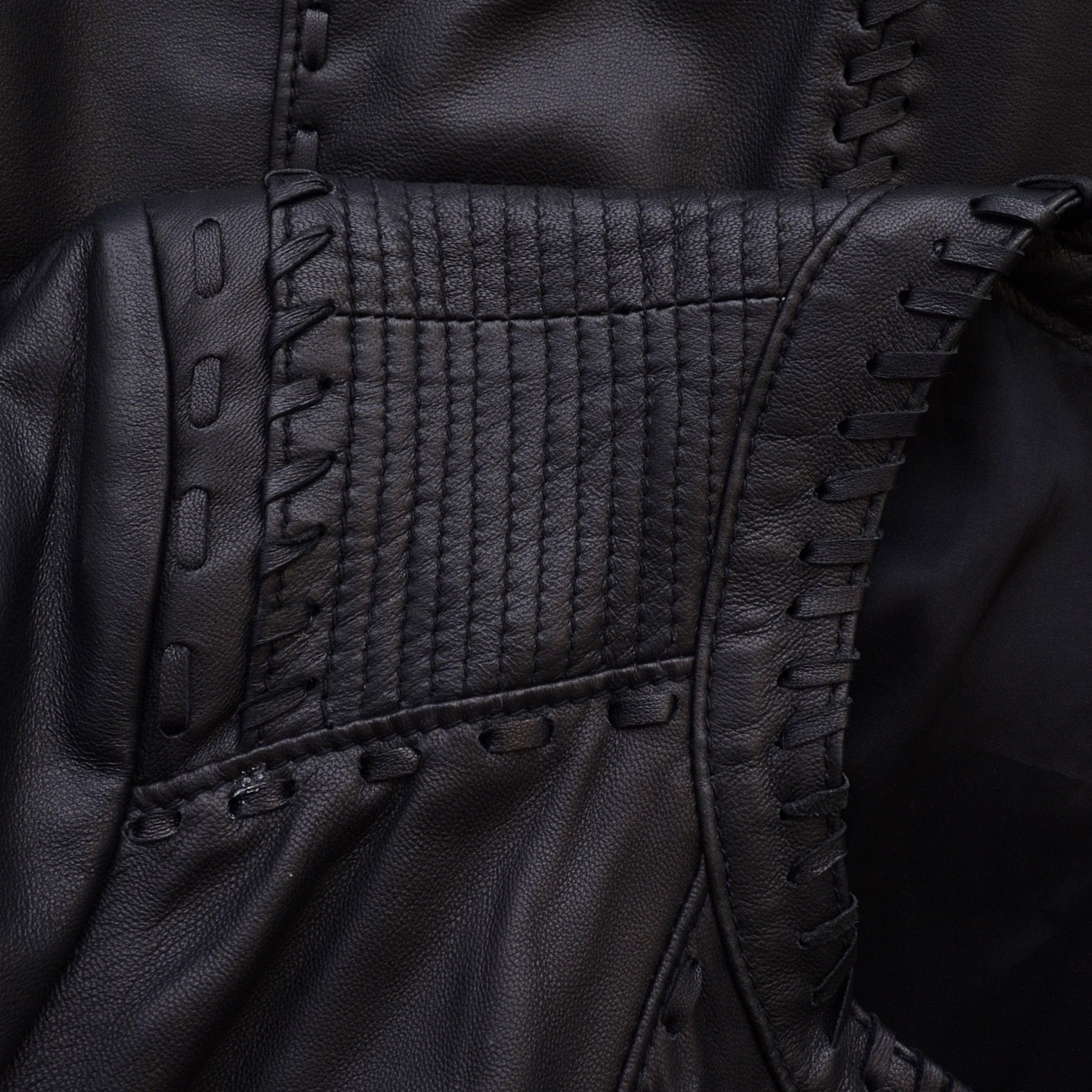 Genuine Leather Marc Cain Black Leather Long Coat Jacket Size N2 Colour 900 Size M / US 6-8 / IT 42-44 - 7 Thumbnail