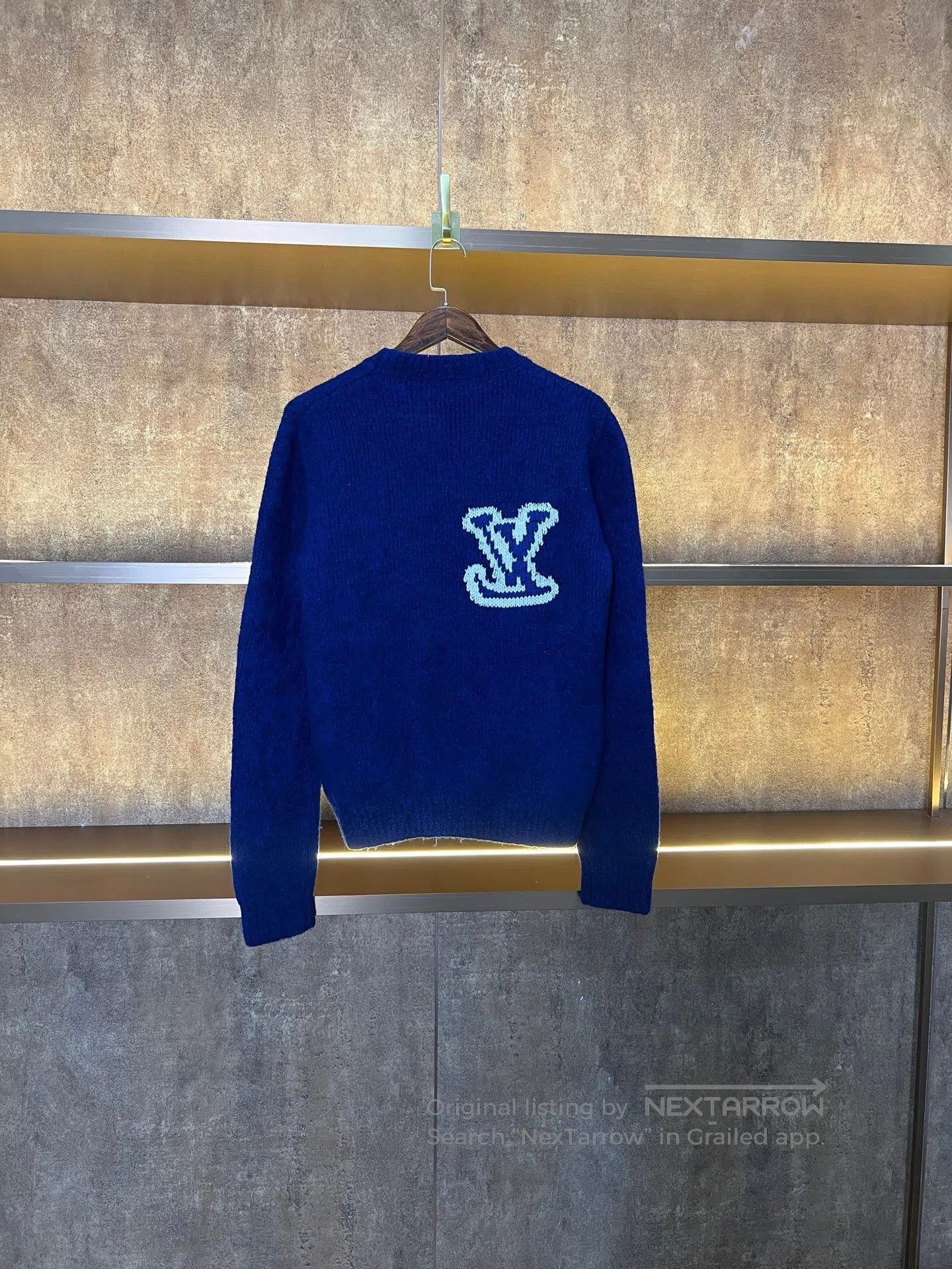 Louis Vuitton Louis Vuitton Blue Logo Sweater. Size US M / EU 48-50 / 2 - 2 Thumbnail
