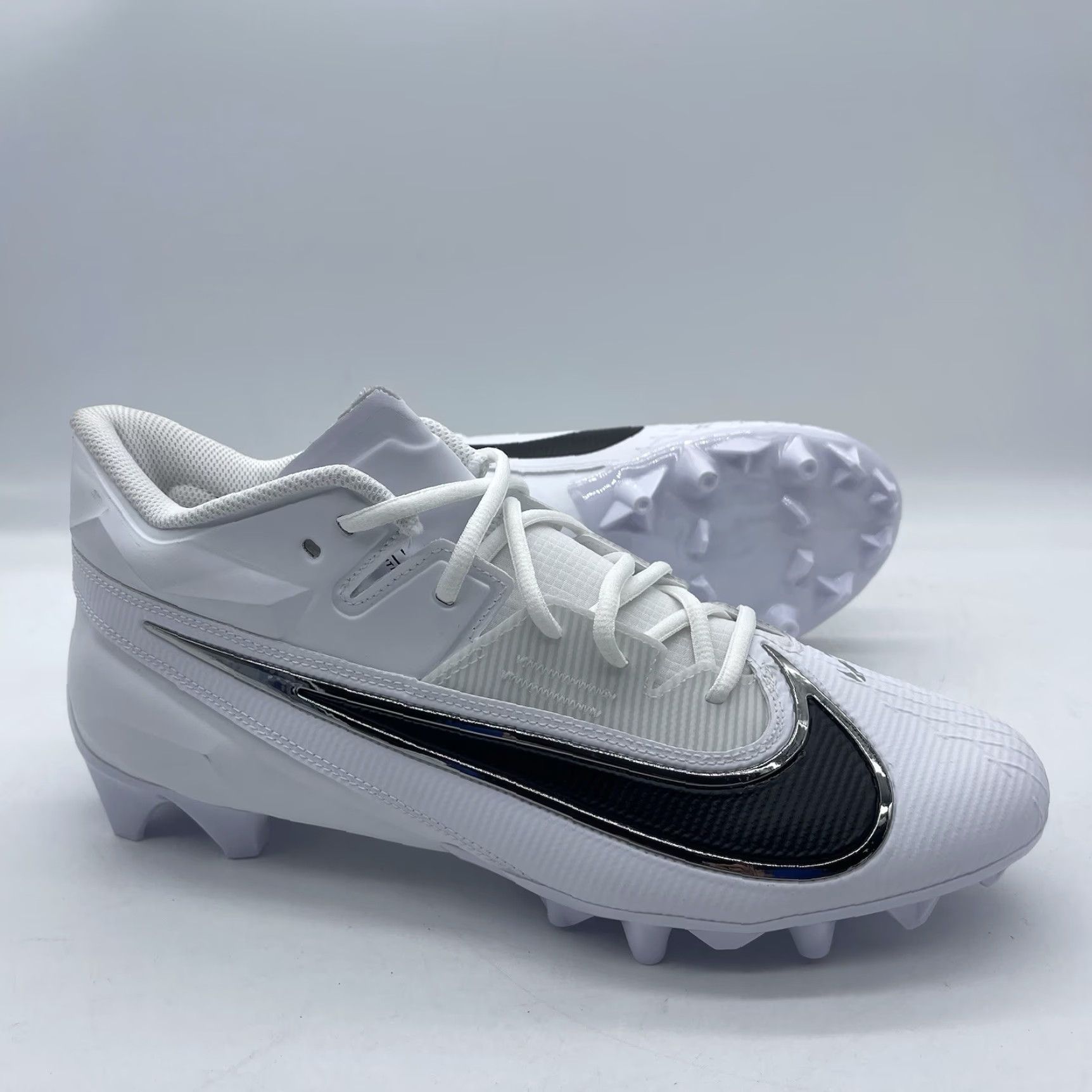 Nike Vapor Edge‎ Elite 2 Carbon White Black Silver FZ4268-100 Size 12 Nike Vapor Edge Elite 2 Carbon White Football Cleats Sneaker  main image 4