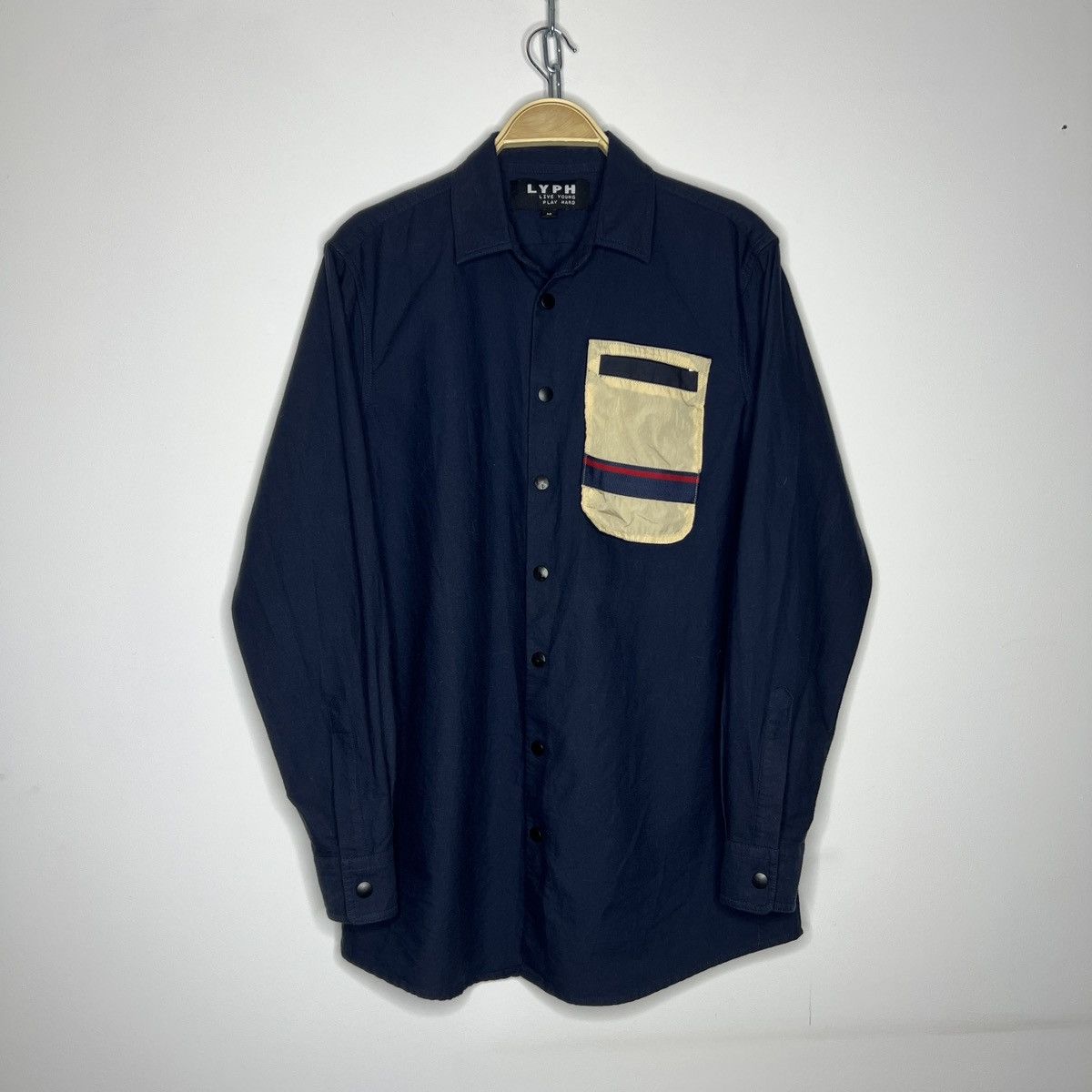 Designer × Japanese Brand LYPH Live Young Play Hard Over Shirt Pocket Navy Size US M / EU 48-50 / 2 - 1 Thumbnail
