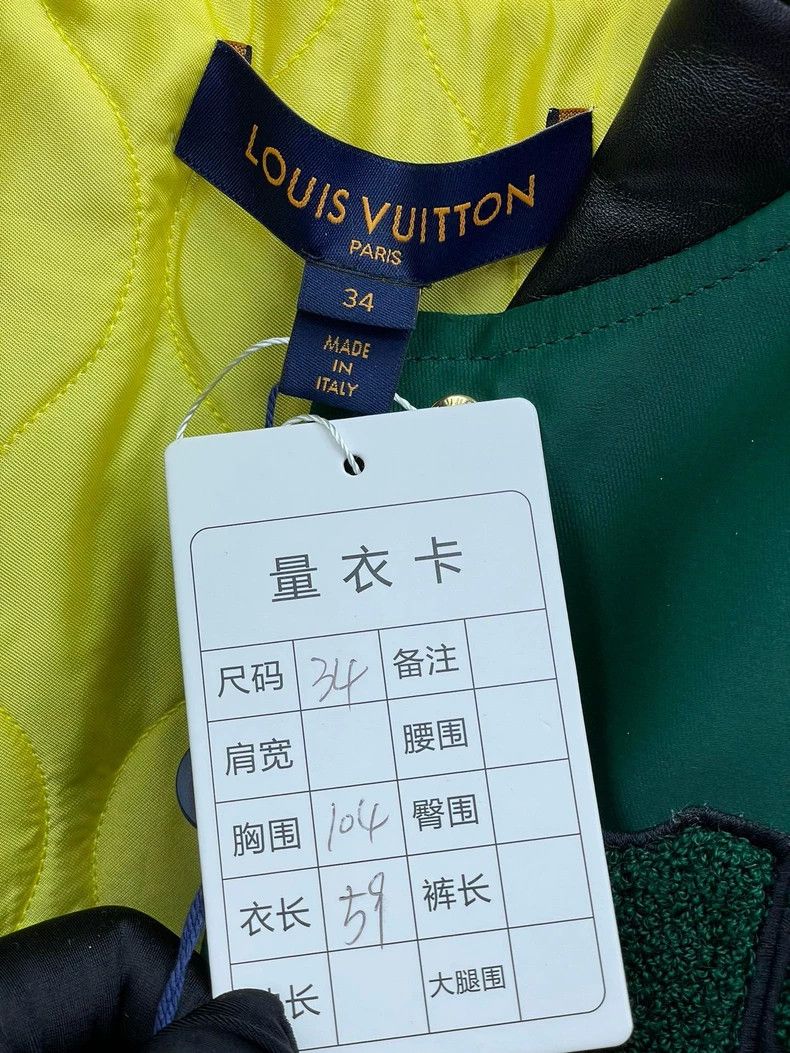 Louis Vuitton Louis Vuitton Sheepskin green patchwork baseball jacket Size XXS / US 00 / IT 34 - 5 Thumbnail