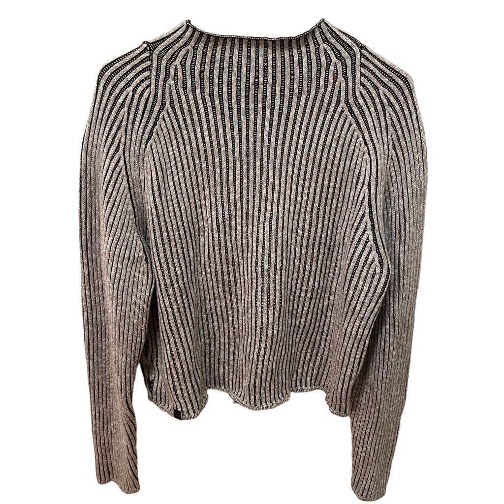 Lululemon Sweater Womens 10 Cotton Blend Mockneck Black Lavender