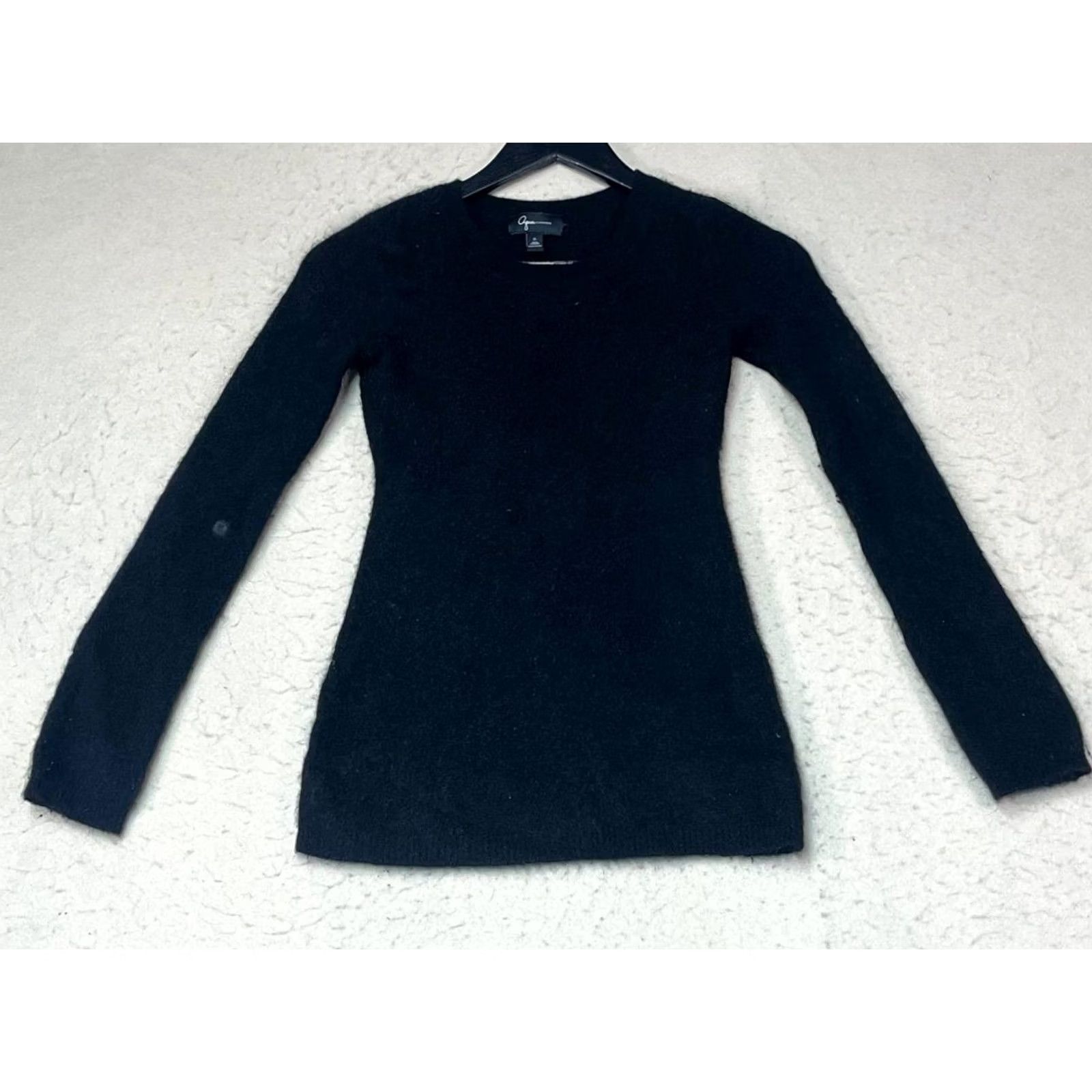 AQUA Aqua Cashmere Womens Sweater Long Sleeve Crew Neck Knit Black Size S Pullover Regular 100% Cashmere Size S / US 4 / IT 40 - 2 Thumbnail