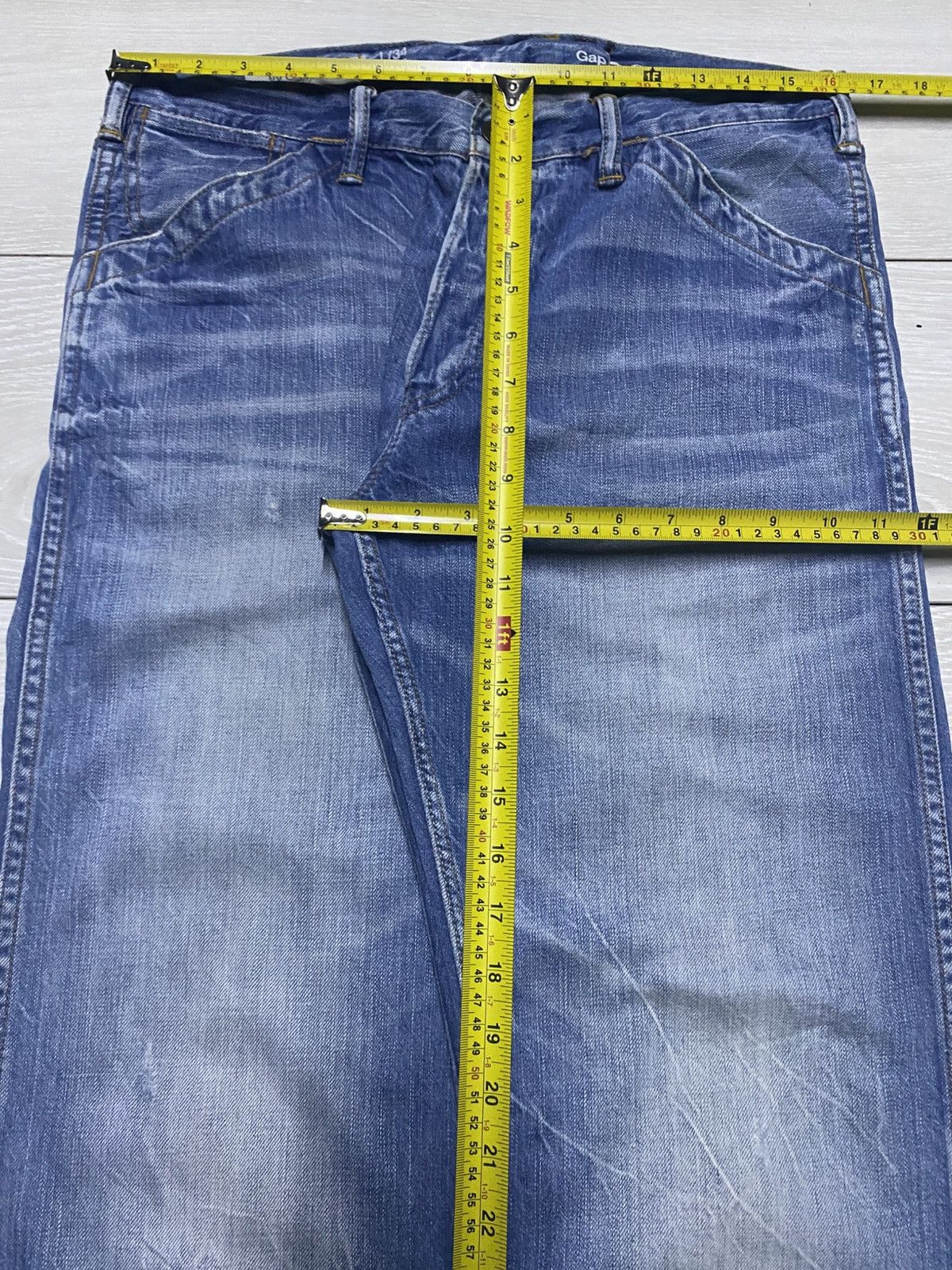 Gap Vintage Gap Denim Buckle Back Faded Loose Jeans Size US 32 / EU 48 - 11 Thumbnail