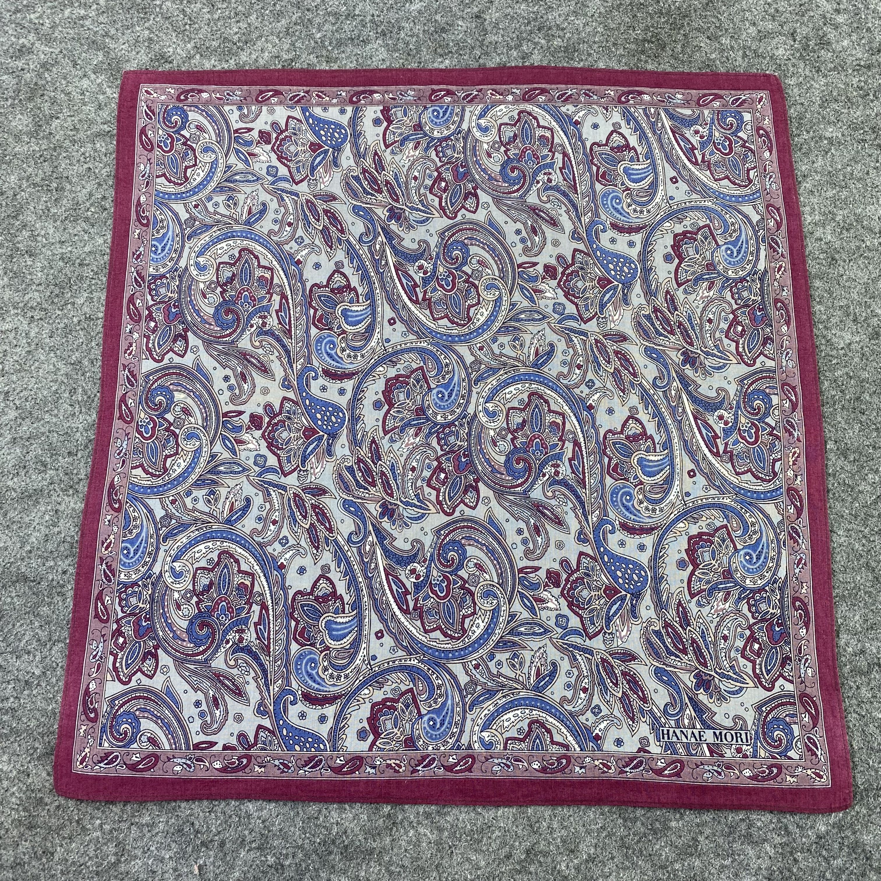 Hanae Mori Hanae Mori Paislee Handkerchief / Bandana / Neckerchief-B894 Size ONE SIZE - 3 Thumbnail