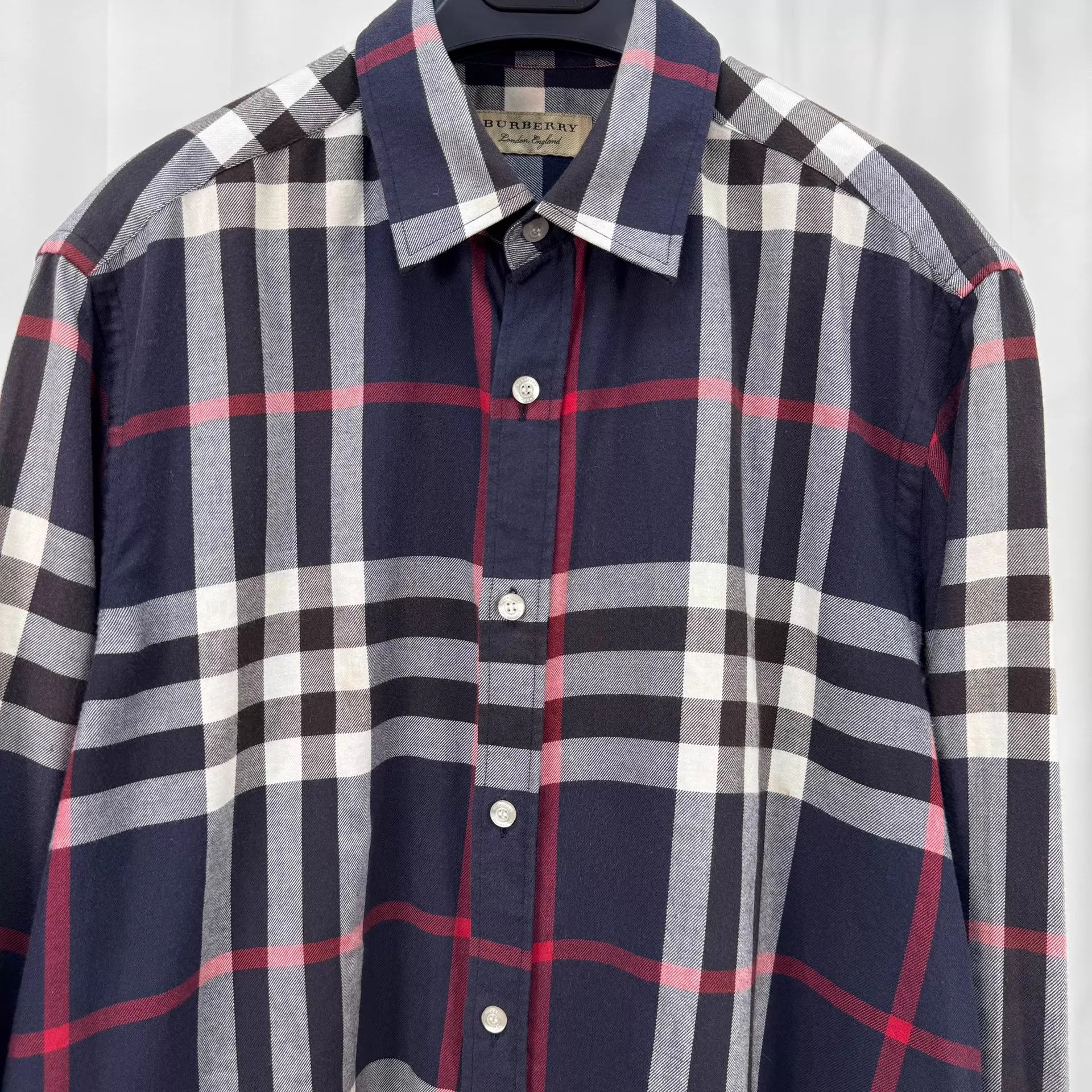 Burberry Burberry Red Line Check LS Shirt L 98 New Size US L / EU 52-54 / 3 - 3 Thumbnail