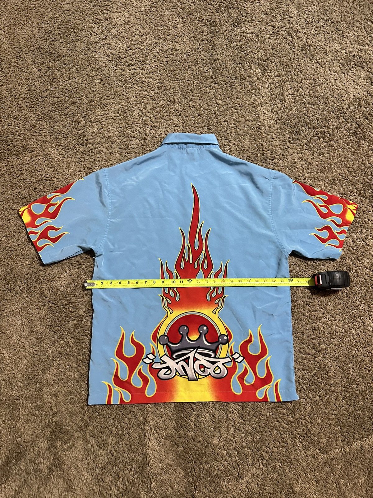 JNCO Vintage JNCO Jeans “triple blue flame” shirt 90s size large Size US L / EU 52-54 / 3 - 4 Thumbnail