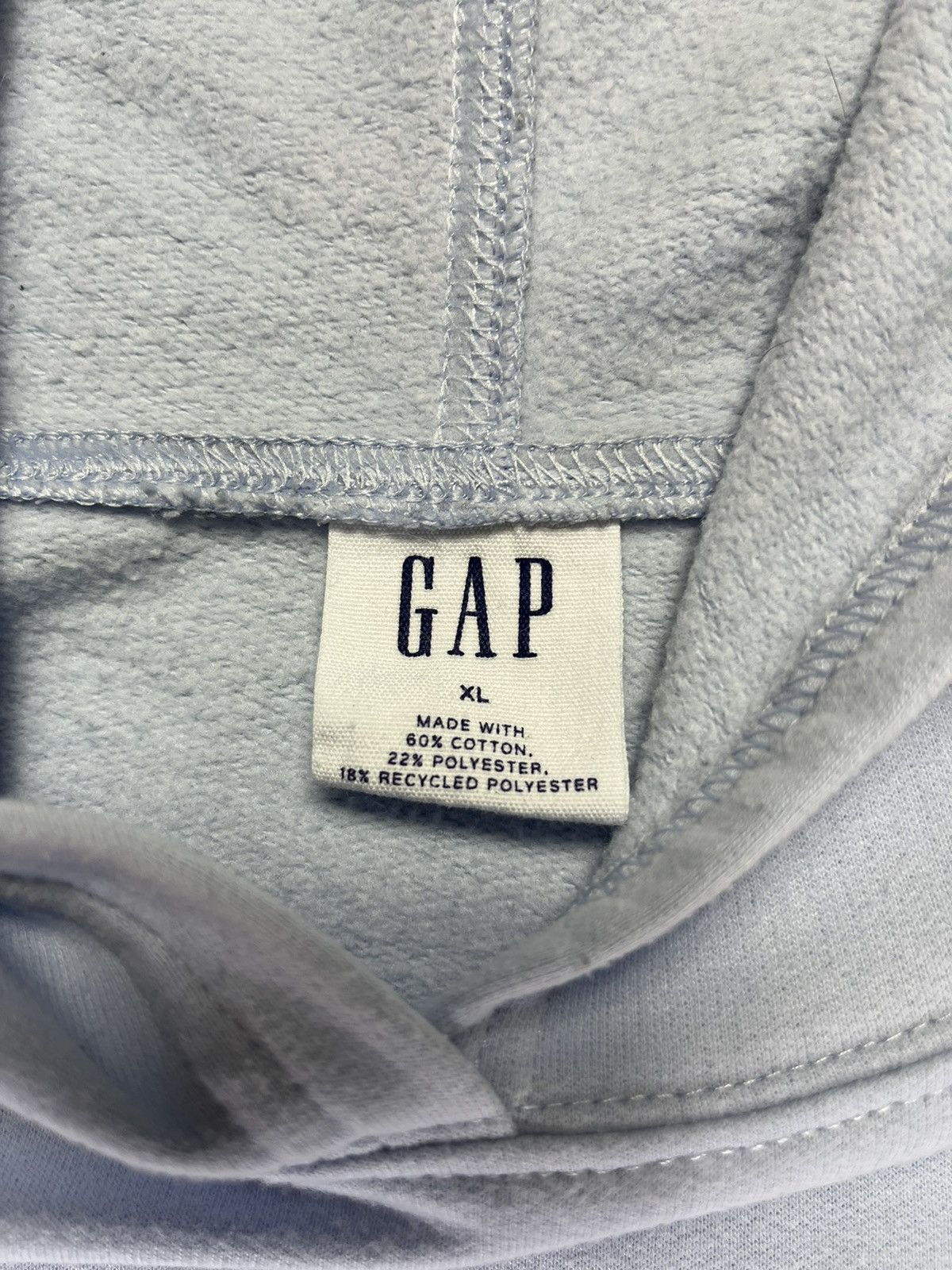 Gap × Vintage Vintage 00s GAP classic spellout arch logo baby blue hoodie Size US XL / EU 56 / 4 - 7 Thumbnail