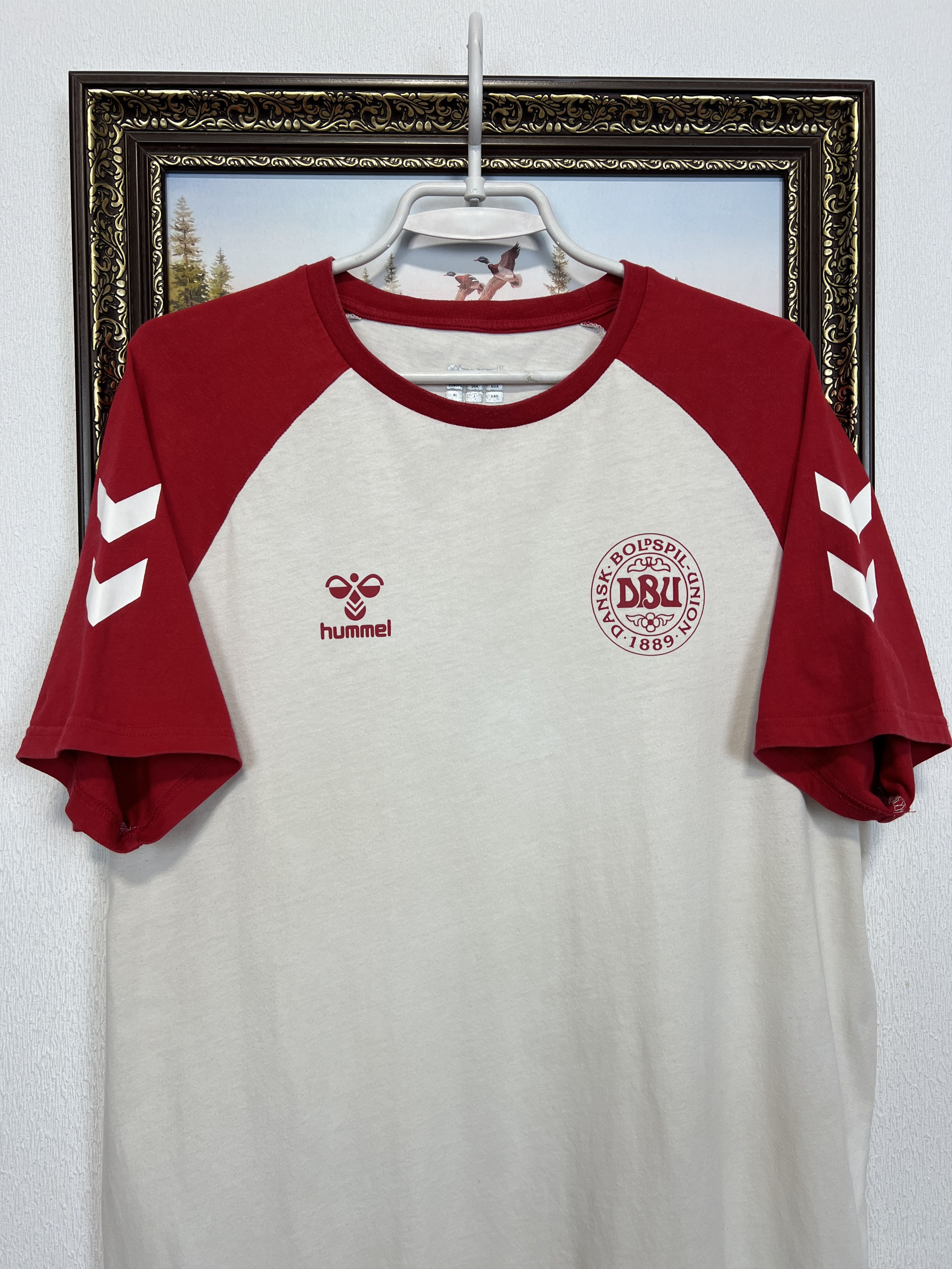 Hummel Denmark Football Train Shirt Soccer National Team Jersey Size US L / EU 52-54 / 3 - 2 Thumbnail