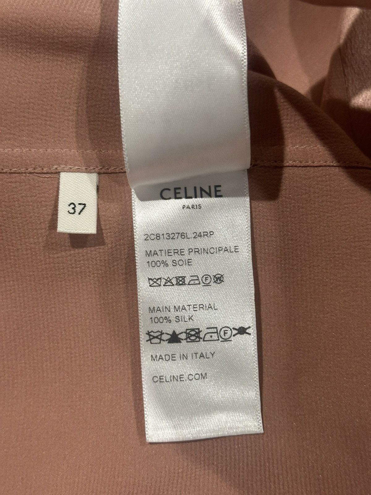 Celine × Hedi Slimane $1500 Satin Silk Loose Shirt 37 Size US S / EU 44-46 / 1 - 10 Thumbnail