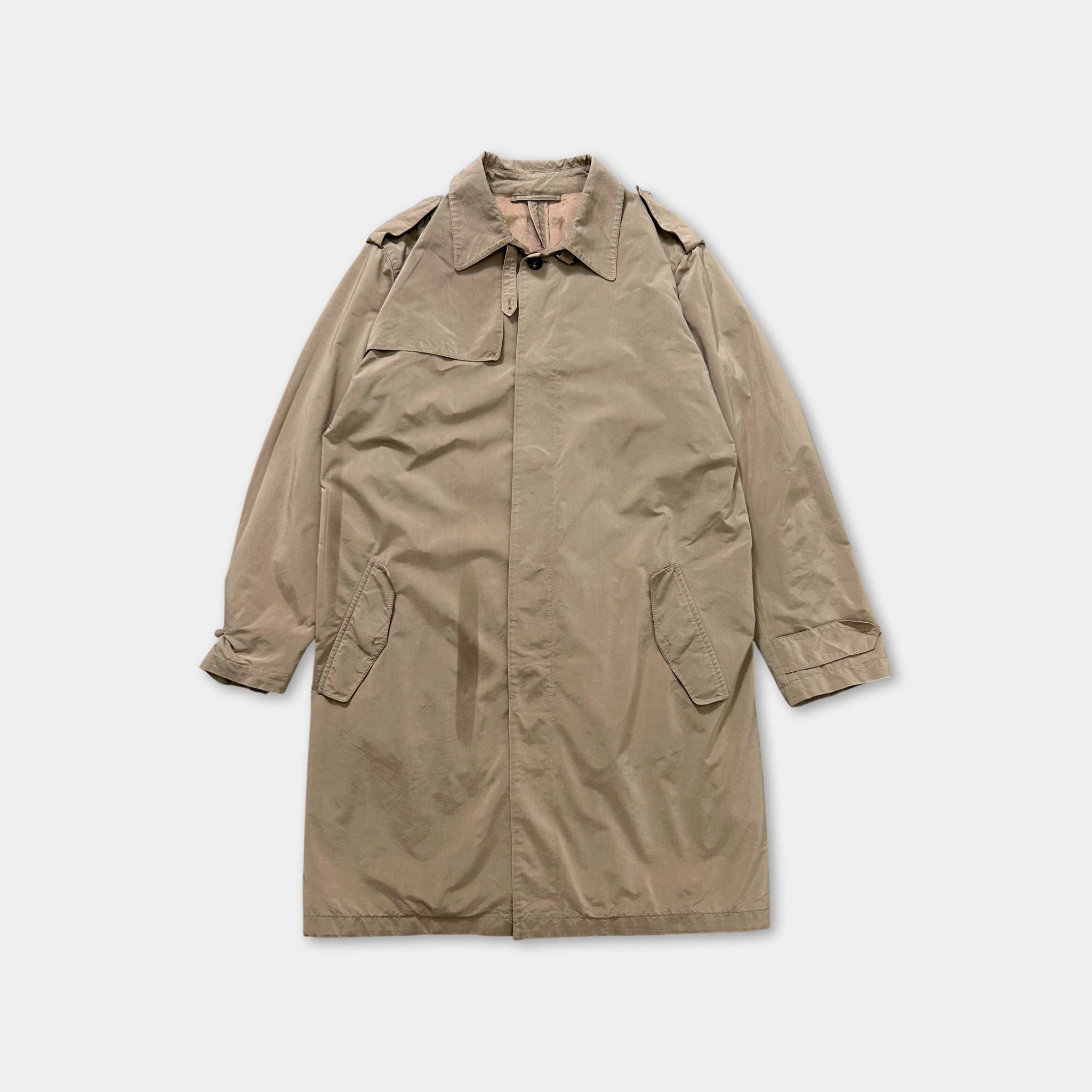 Prada Prada Beige Light Nylon Trench Jacket Size US L / EU 52-54 / 3 - 1 Thumbnail
