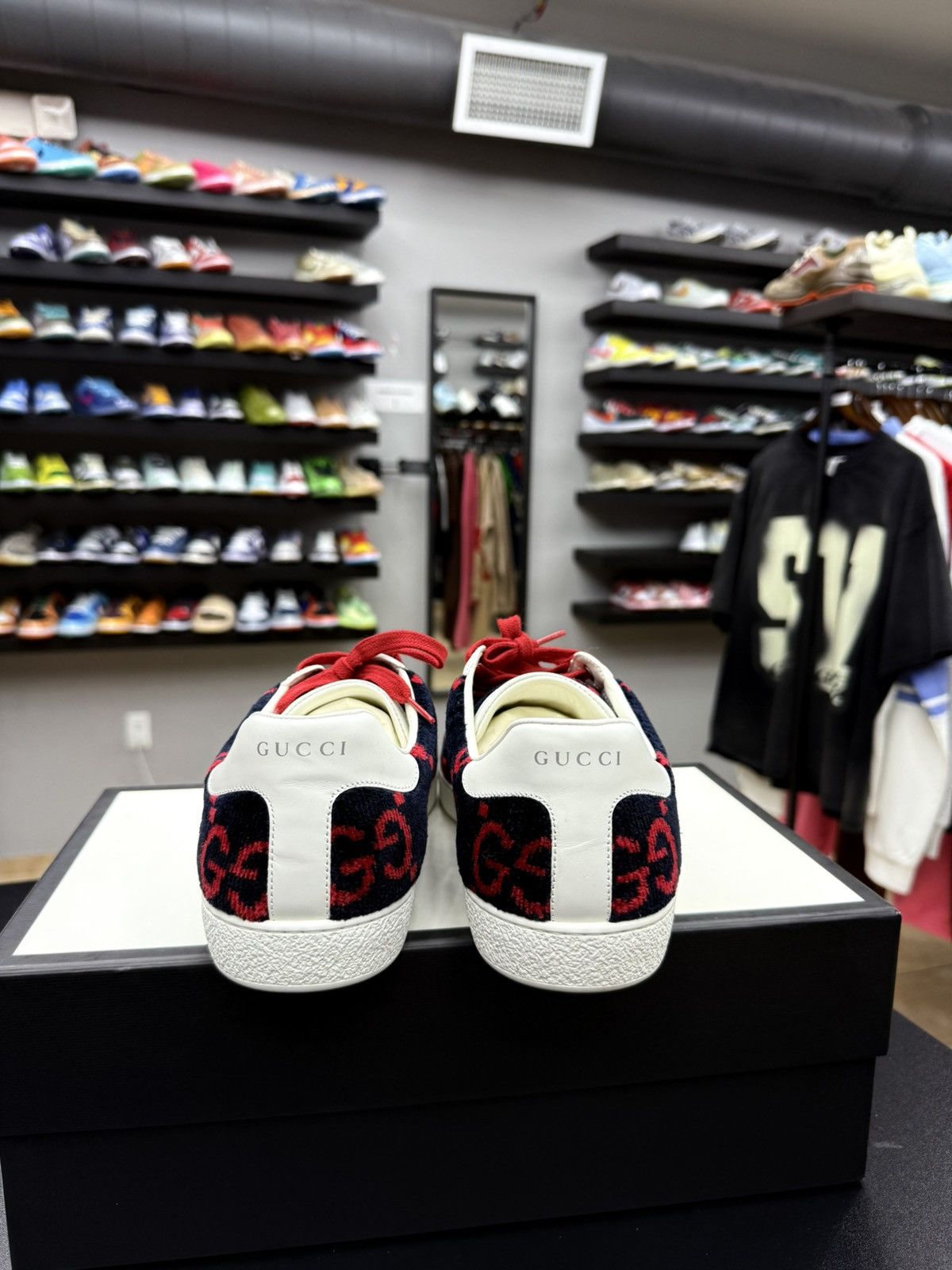 Gucci Gucci Ace GG Logo Terry Cloth Navy Velvet SZ 9.5 G / 10 Us Size US 10 / EU 43 - 8 Thumbnail