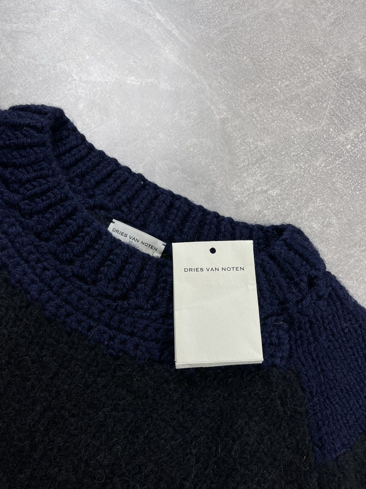Dries Van Noten Dries Van Noten Alpaca Wool Knit Sweater Black Navy Size US L / EU 52-54 / 3 - 15 Thumbnail