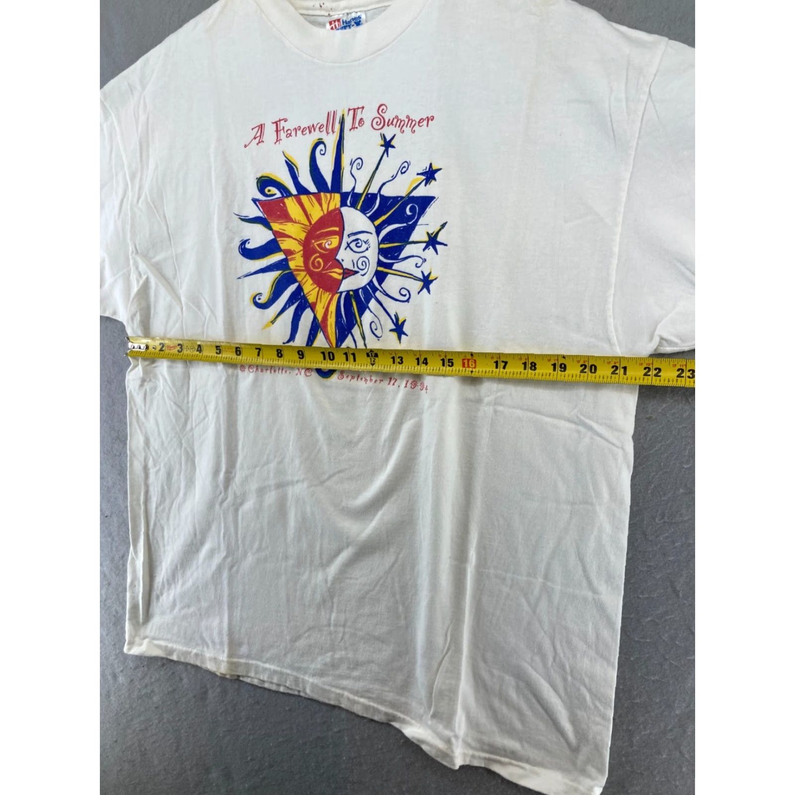 Vintage VINTAGE Hanes Beefy T Shirt XL White Moon USA Made Sun Celestial Men Graphic Print Cotton T-Shirt Mens XL White Moon USA Made Size US XL / EU 56 / 4 - 3 Thumbnail