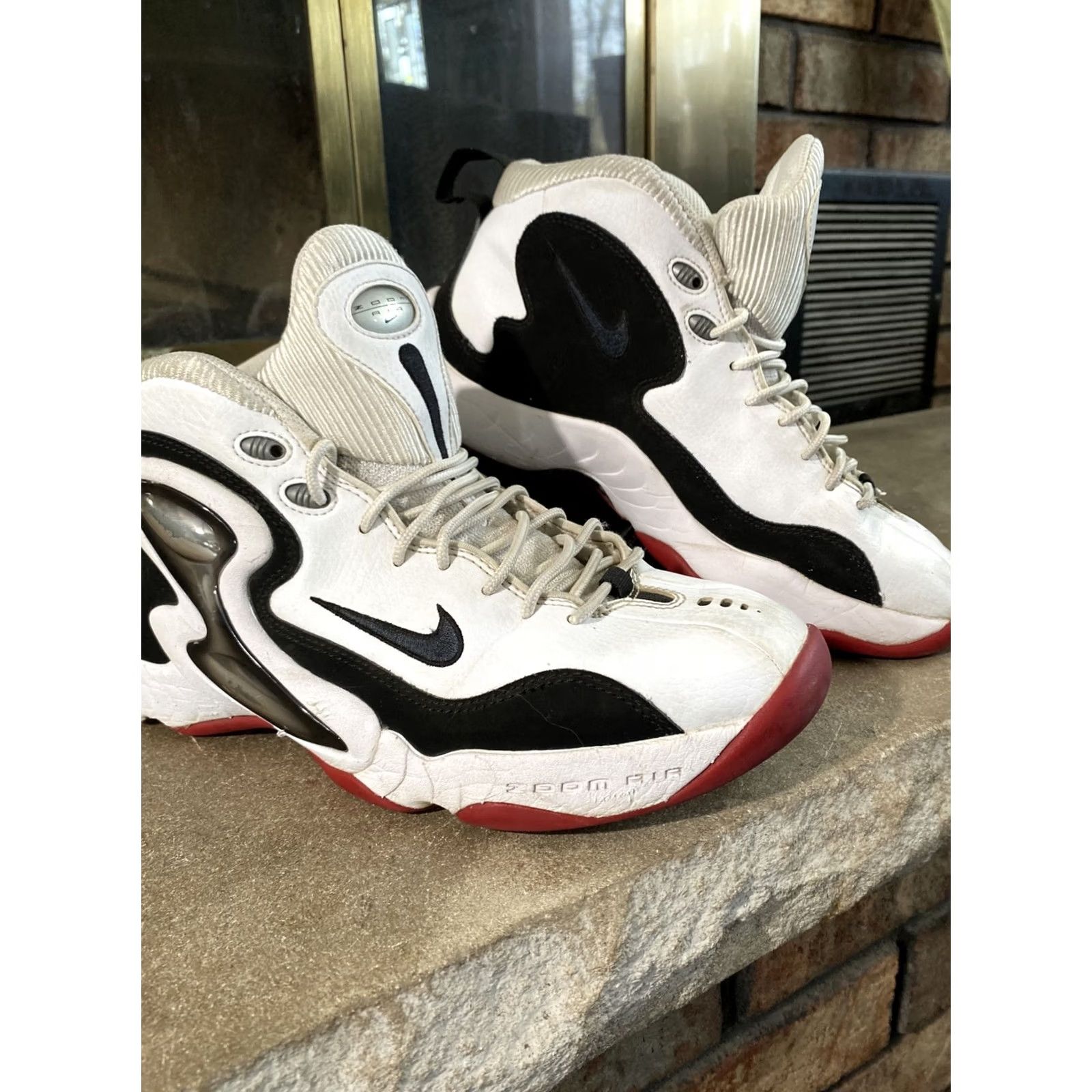 Nike VINTAGE Nike Zoom Hawk Flight Gary Payton Mens 9 805272-100 White Leather Basketball Shoes Glen? Size ONE SIZE - 3 Thumbnail