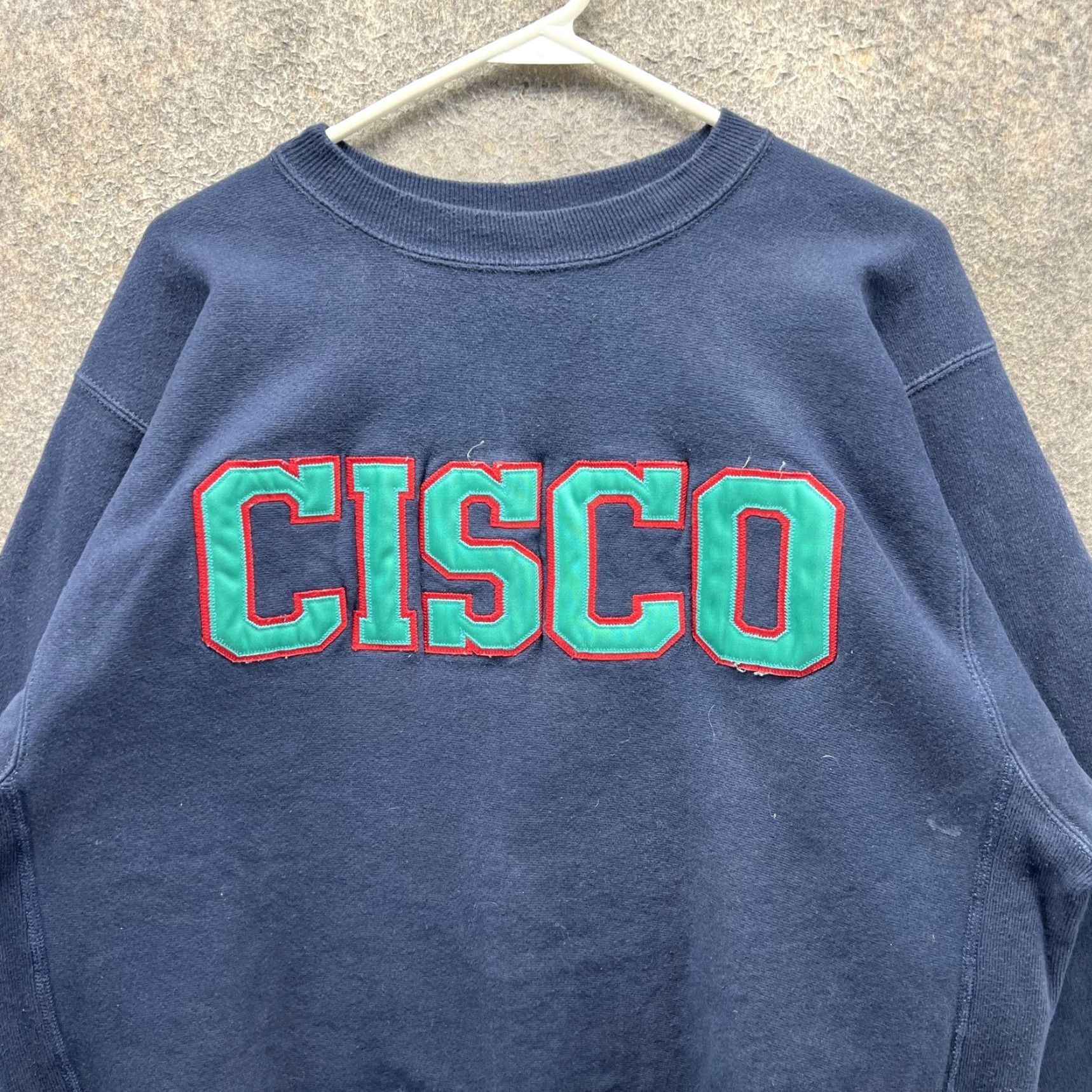 Champion Champion Reverse Weave Sweatshirt Mens XL Blue CISCO Applique Crewneck Fleece Graphic Print College Size US XL / EU 56 / 4 - 7 Thumbnail