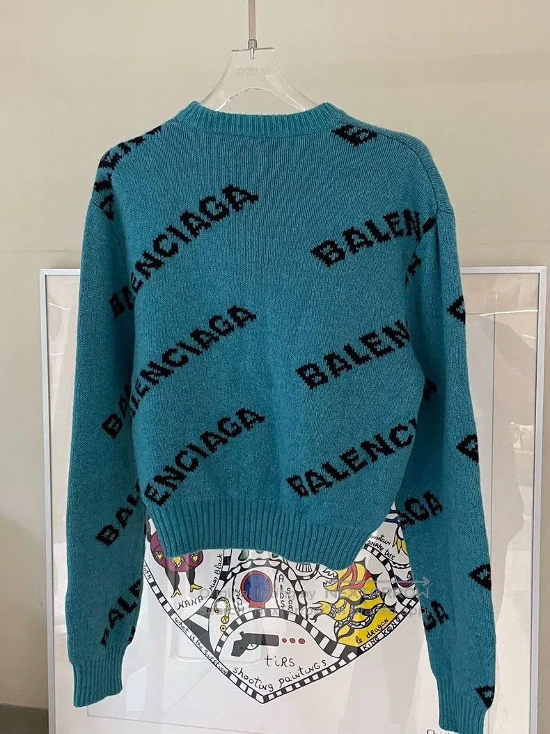 Balenciaga Balenciaga Letter printed round neck long-sleeve sweater Size XXS / US 00 / IT 34 - 2 Thumbnail
