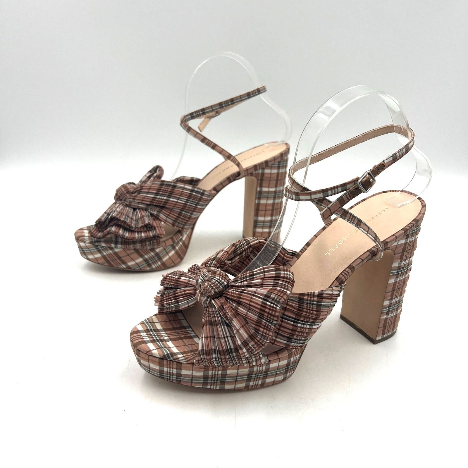 Loeffler Randall Loeffler Randall Natalia Plaid Platform Bow Heels Size US 9.5 / IT 39.5 - 10 Thumbnail