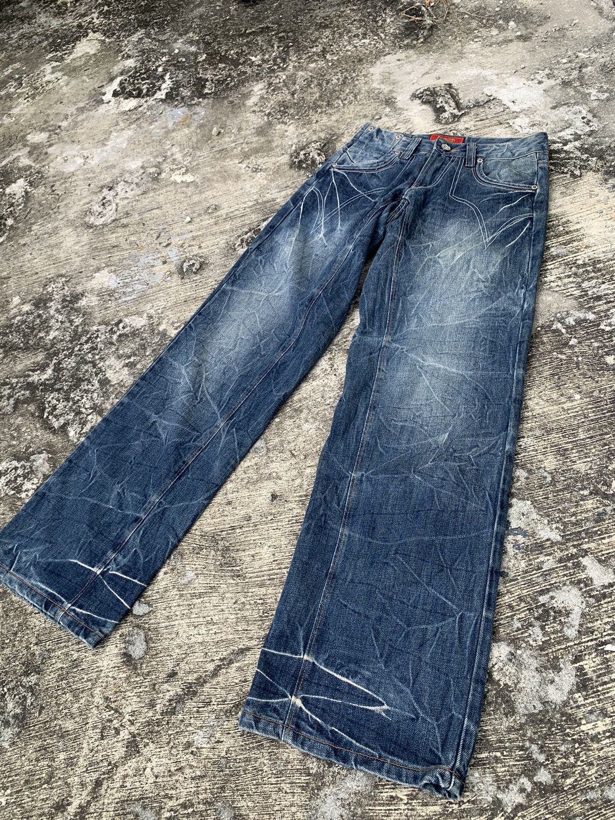 If Six Was Nine × Indian Motorcycle × Le Grande Bleu (L.G.B.) Indian motercycles jeans Size 27" / US 4 / IT 40 - 7 Thumbnail
