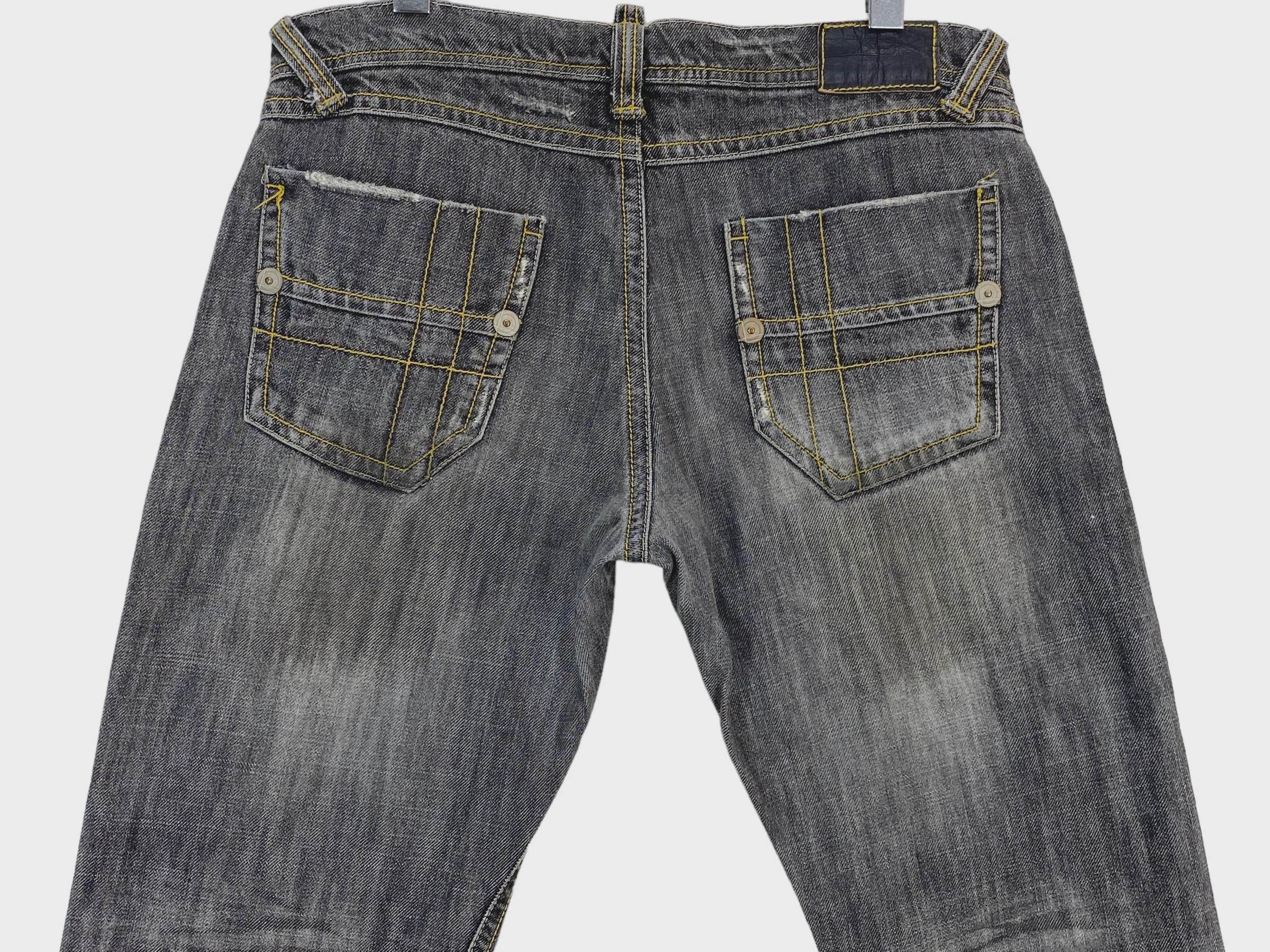 Japanese Brand Comme Ca Du Mode Jeans Twisted Seam Flare Jeans Size 34" / US 12 / IT 48 - 6 Thumbnail