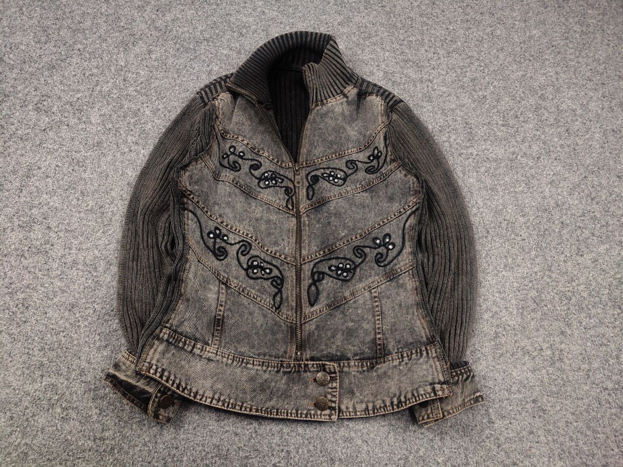 Hysteric Glamour Vintage Jacket Ribbed sleeves if six was nine style LGB Y2K Size M / US 6-8 / IT 42-44 - 2 Thumbnail