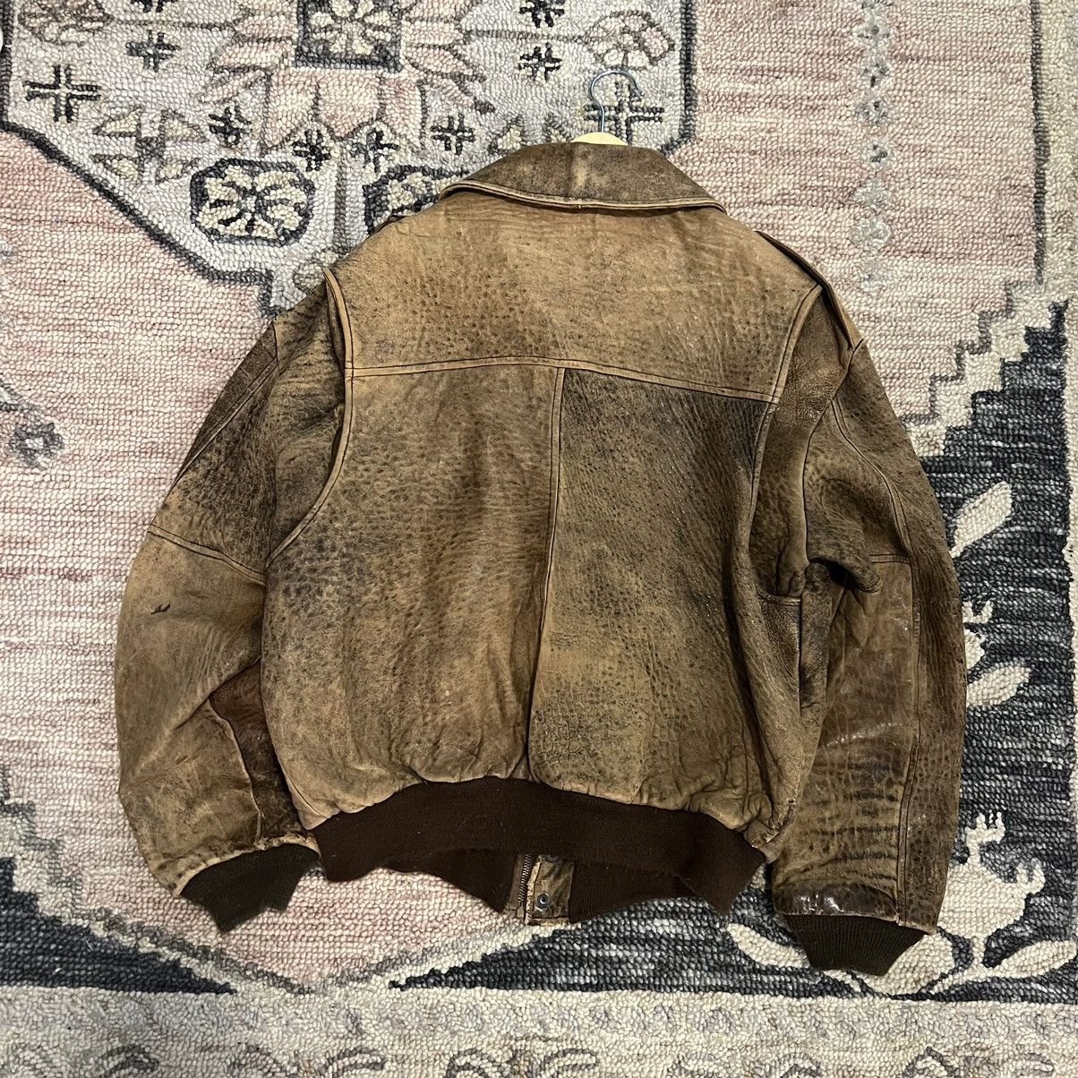 Vintage Vintage flight leather jacket Size US L / EU 52-54 / 3 - 10 Thumbnail