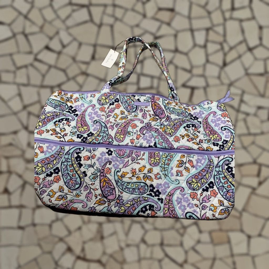VINTAGE Vera Bradley Maddalena Paisley Large Expandable Tote Bag