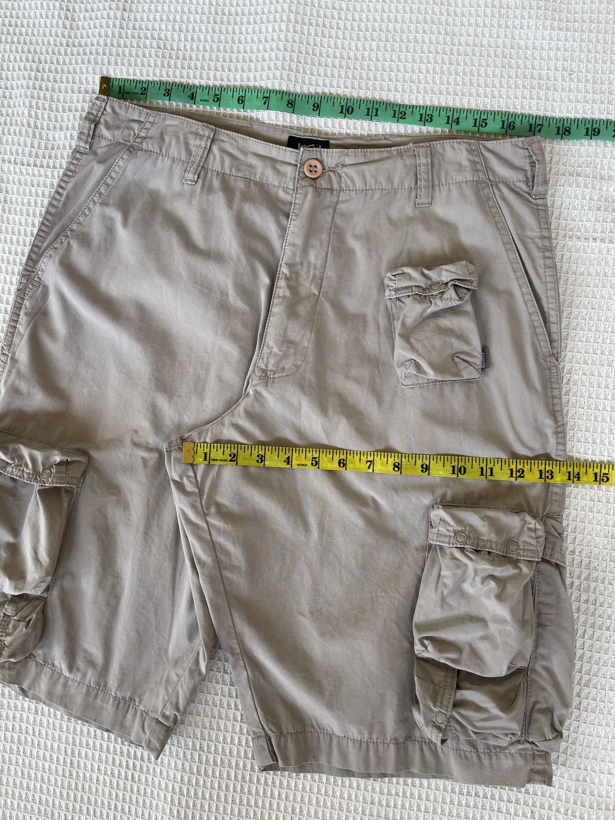Stussy Vintage 90s 🔥STUSSY🔥3D Pocket Cargo Short Pants Size US 34 / EU 50 - 5 Thumbnail