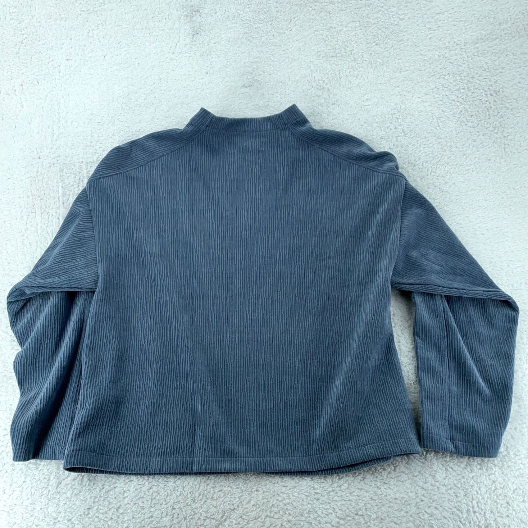 Madewell Madewell Striped Jacquard Funnel Neck Top Womens Large Blue N0517 Size L / US 10 / IT 46 - 7 Thumbnail