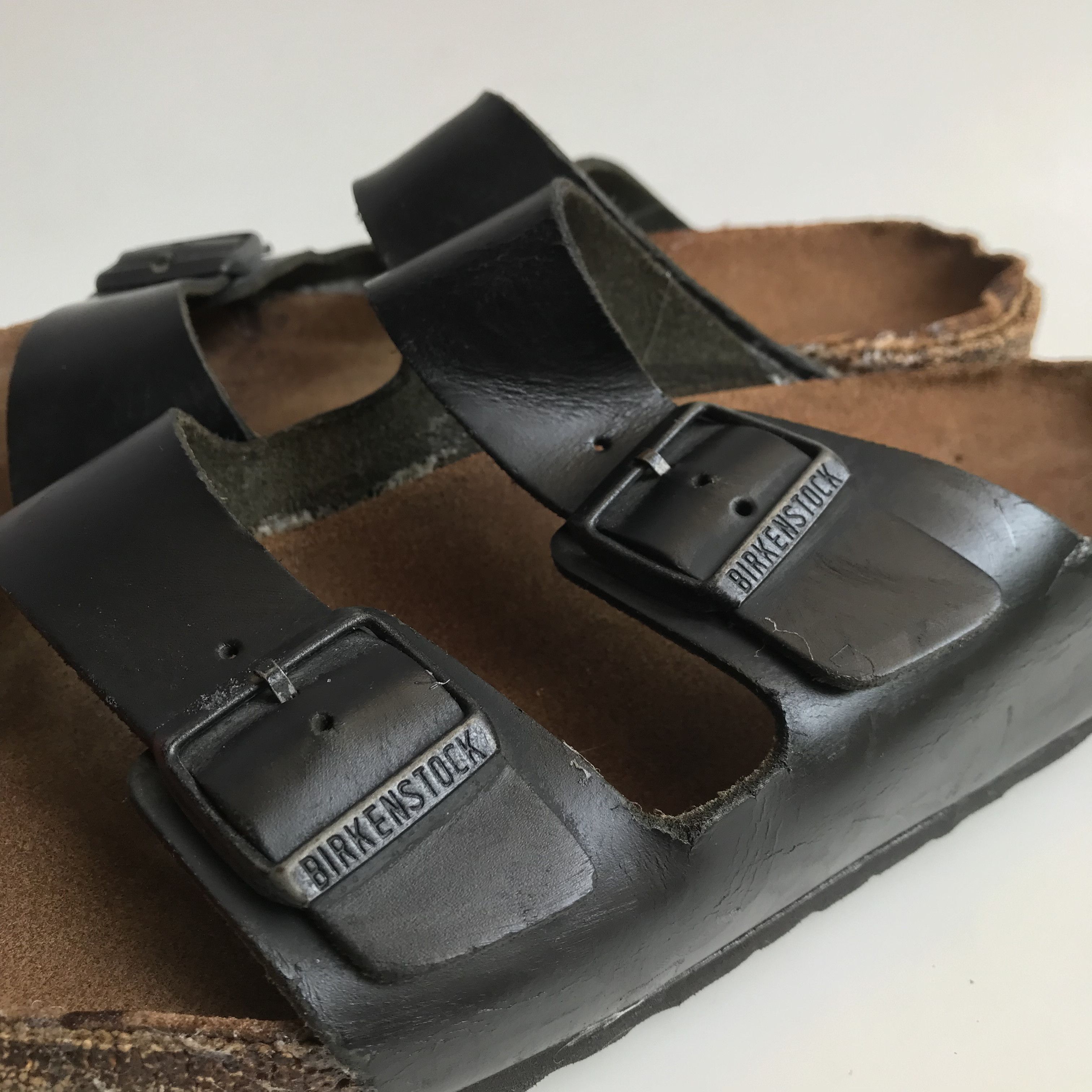 Birkenstock Vintage Birkenstock Arizona Black Leather cork brown Size US 13 / EU 46 - 4 Thumbnail