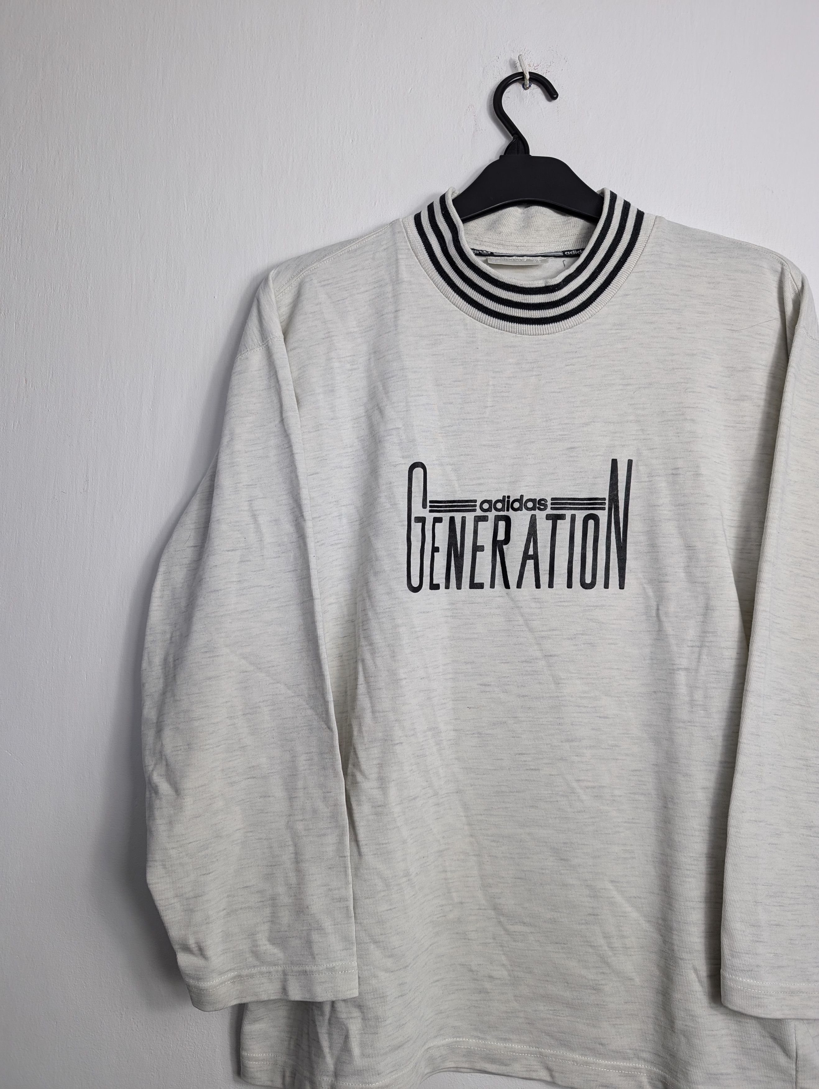 Adidas Vintage 90s adidas Generation Sweater Longsleeve Streetwear Size US M / EU 48-50 / 2 - 2 Thumbnail