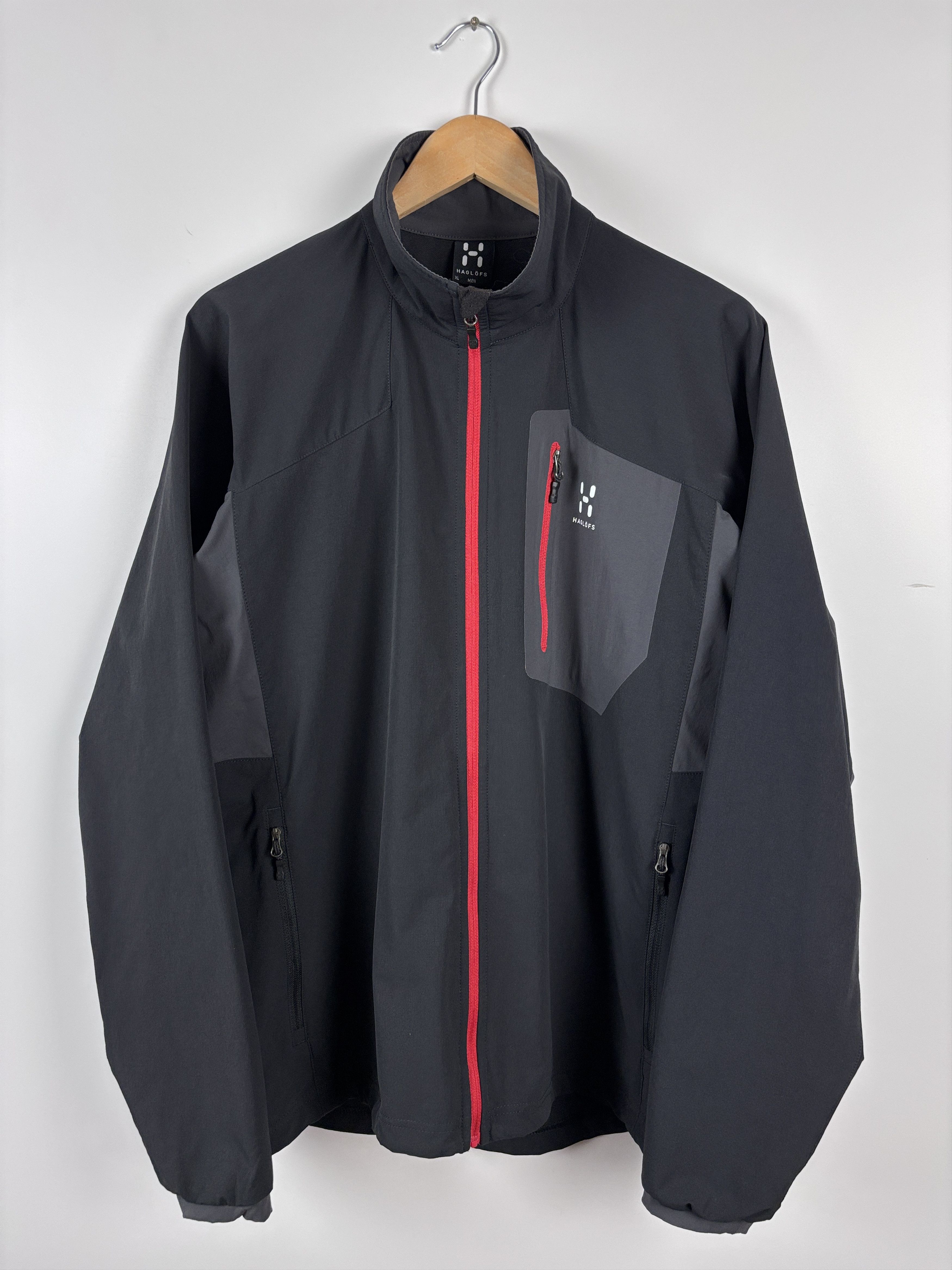 Haglofs × Vintage Haglofs Outdoor Hiking Trekking Jacket Black Gray Size XL Size US XL / EU 56 / 4 - 1 Thumbnail