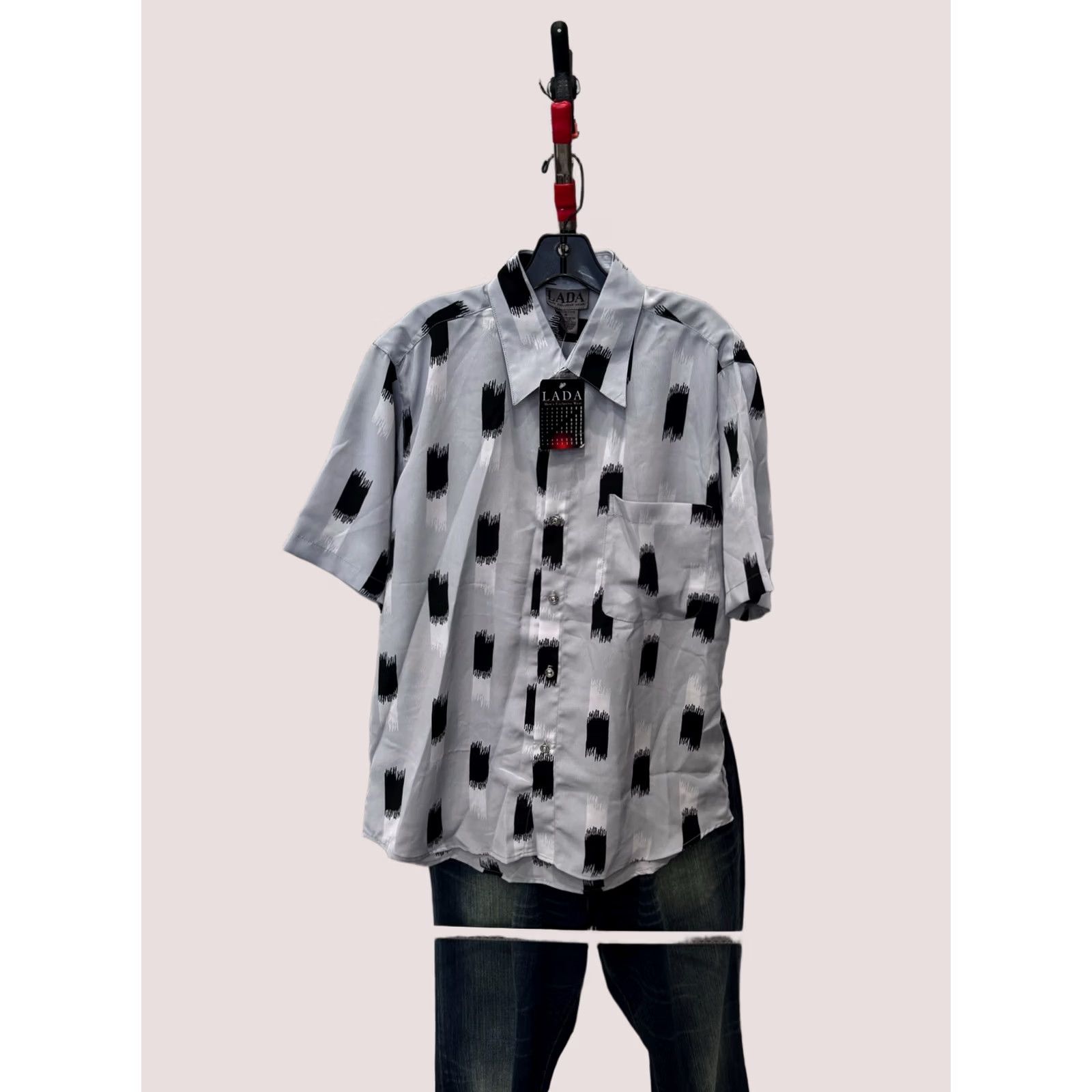 Nique Lava Short Sleeve Button Up Shirt Poly Multicolor Button Up SHIRT M XL Mens Toys? Size US XL / EU 56 / 4 - 1 Thumbnail