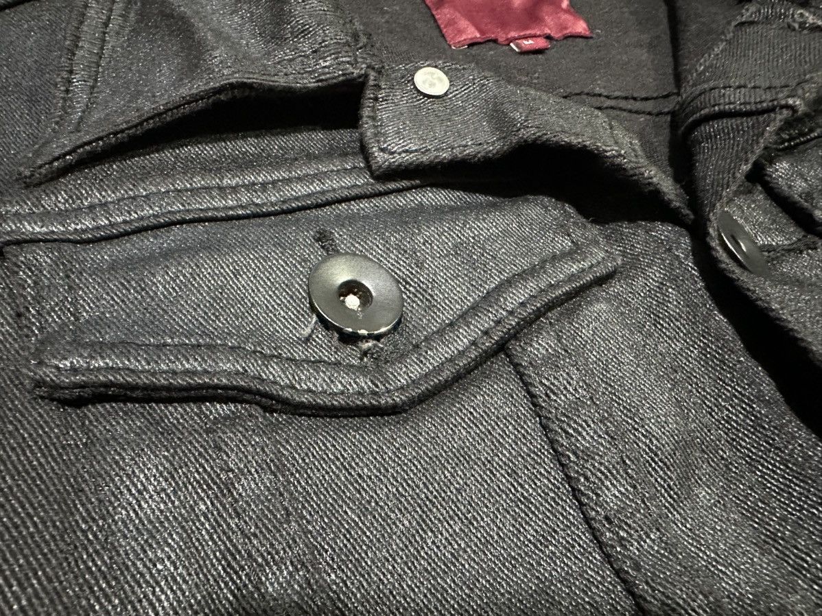 If Six Was Nine 🔥Rare Y2K Seana Waxed Black Trucker Jacket Goth Punk Size US L / EU 52-54 / 3 - 4 Thumbnail
