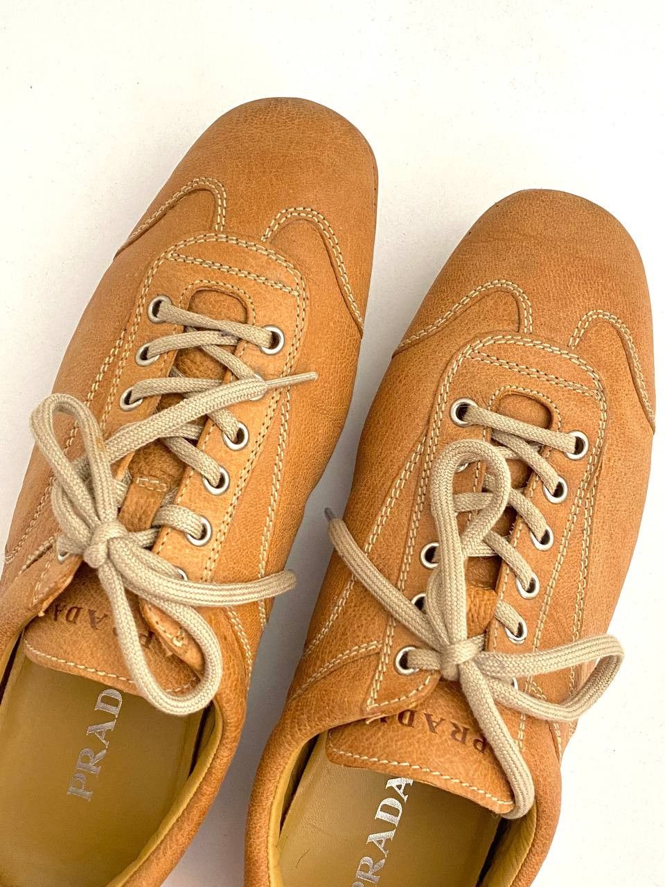 Prada Prada Car Shoe Bowling Low Top Lace Up Sneakers Retro Shoes Size US 7.5 / IT 37.5 - 7 Thumbnail