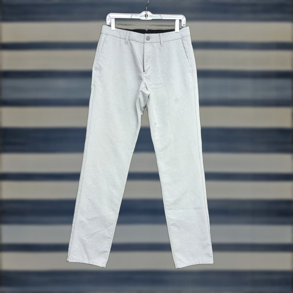 Bonobos Bonobos Pants Mens 35x32 Gray Chino Slim Fit Tapered Dress Casual Office Size US 35 - 1 Thumbnail