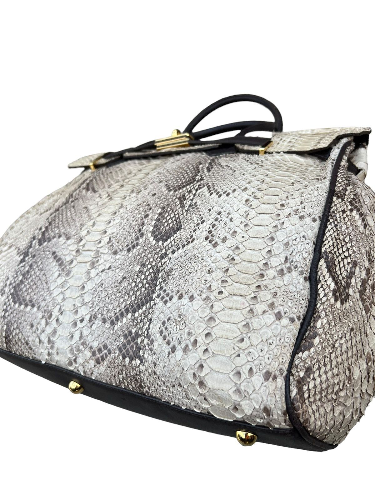 Leather Vin Don Japan Snake Skin Leather Birkin Bag Size ONE SIZE - 7 Thumbnail
