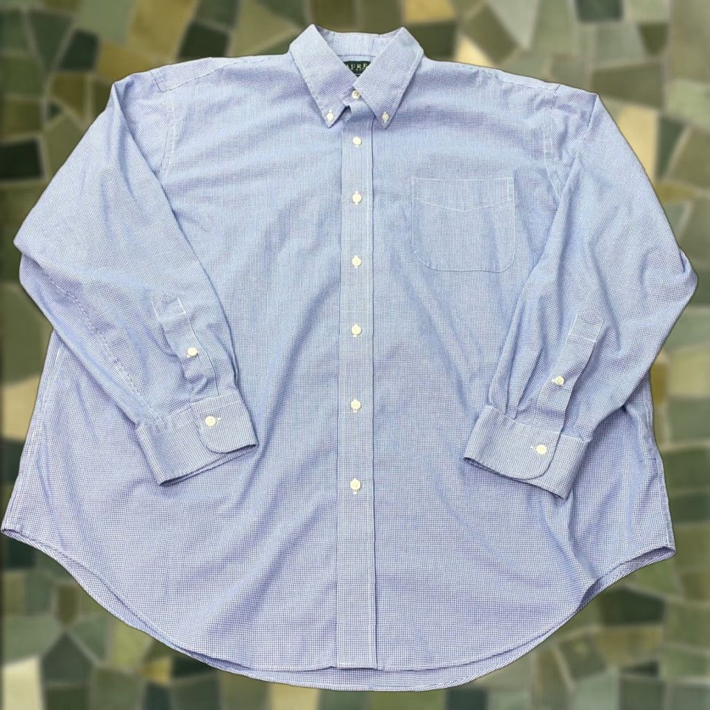 Ralph Lauren Ralph Lauren LRL Black Label Shirt Mens Size 18 Blue Check Gingham Non-Iron Size US XXL / EU 58 / 5 - 1 Thumbnail