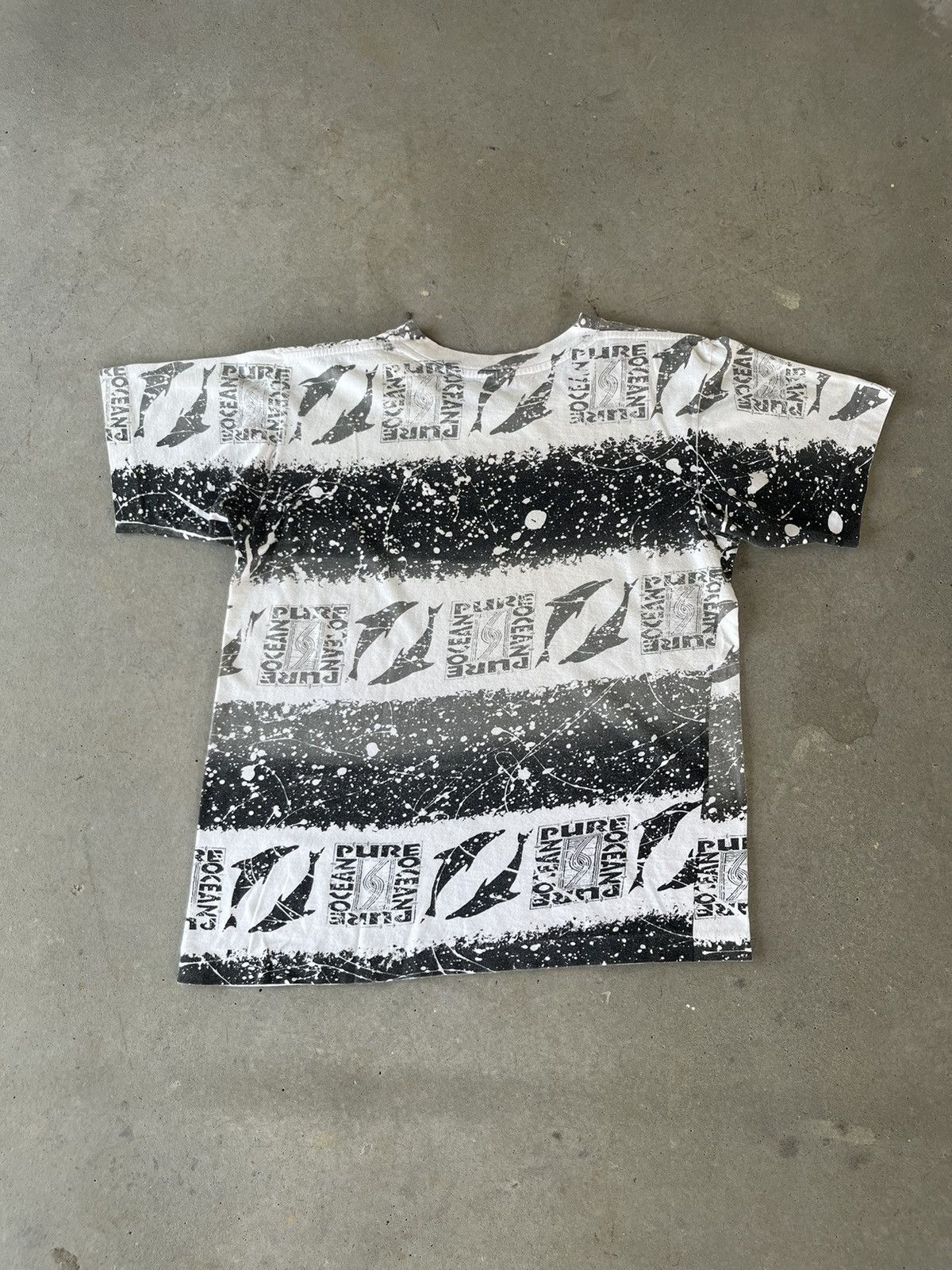 Vintage Vintage 80’s Pure Ocean All Over Print Surf T-Shirt Size US M / EU 48-50 / 2 - 2 Thumbnail