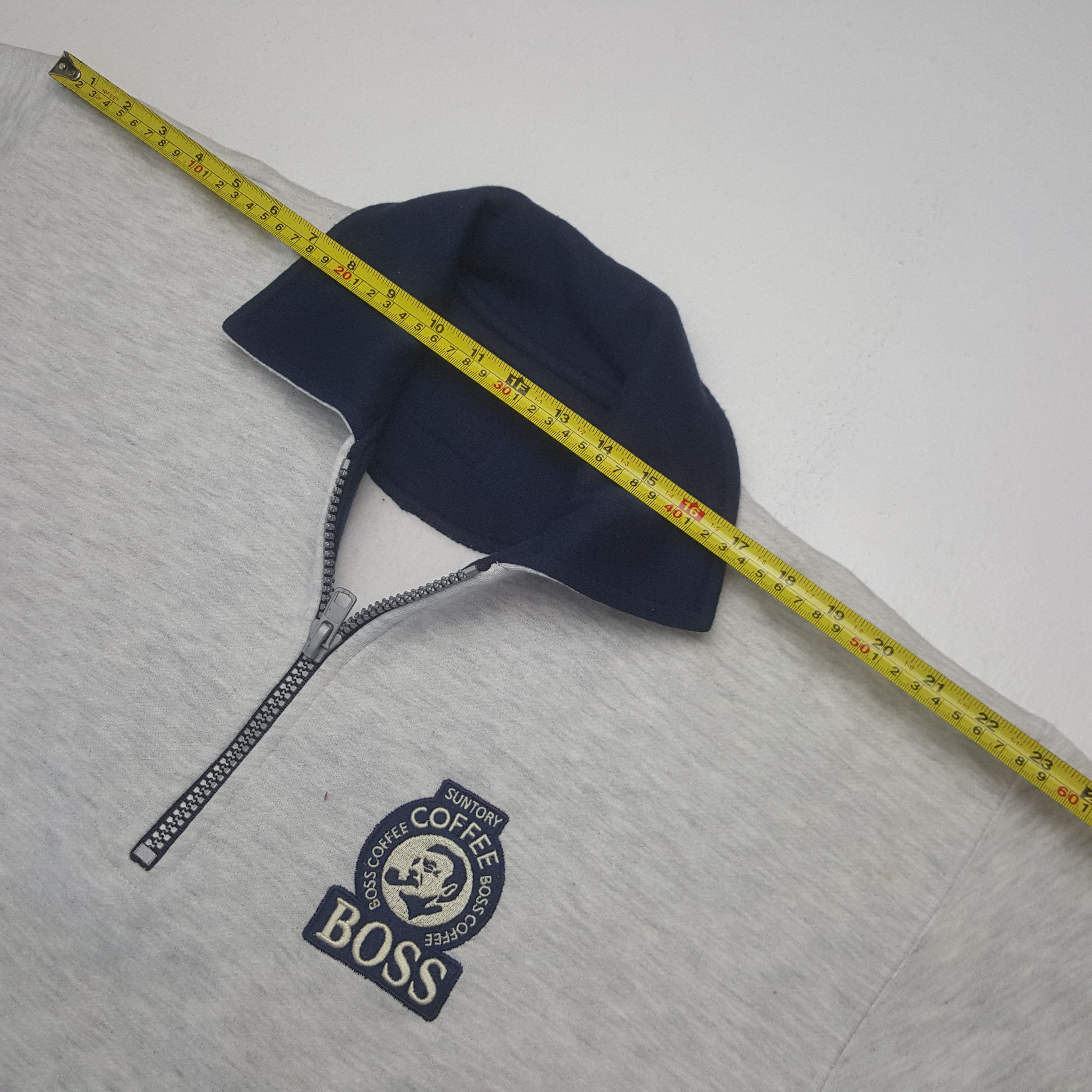 Vintage Vintage Boss Coffee Half Zipper Collared Sweatshirt C323N20 Size US L / EU 52-54 / 3 - 6 Thumbnail