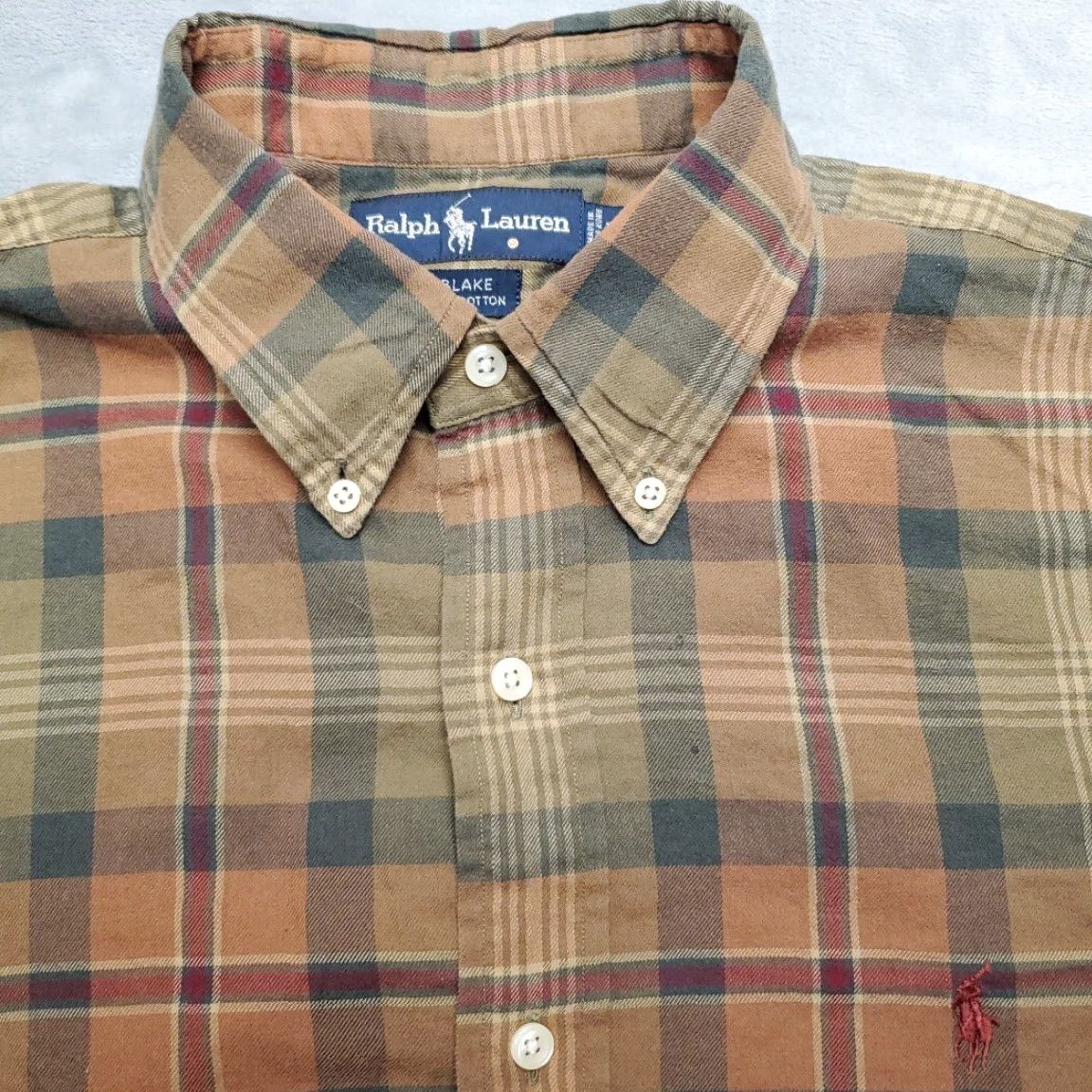 Ralph Lauren VINTAGE Ralph Lauren Blake Shirt Men L Brown Plaid Brushed Twill Long Sleeve Size US L / EU 52-54 / 3 - 3 Thumbnail