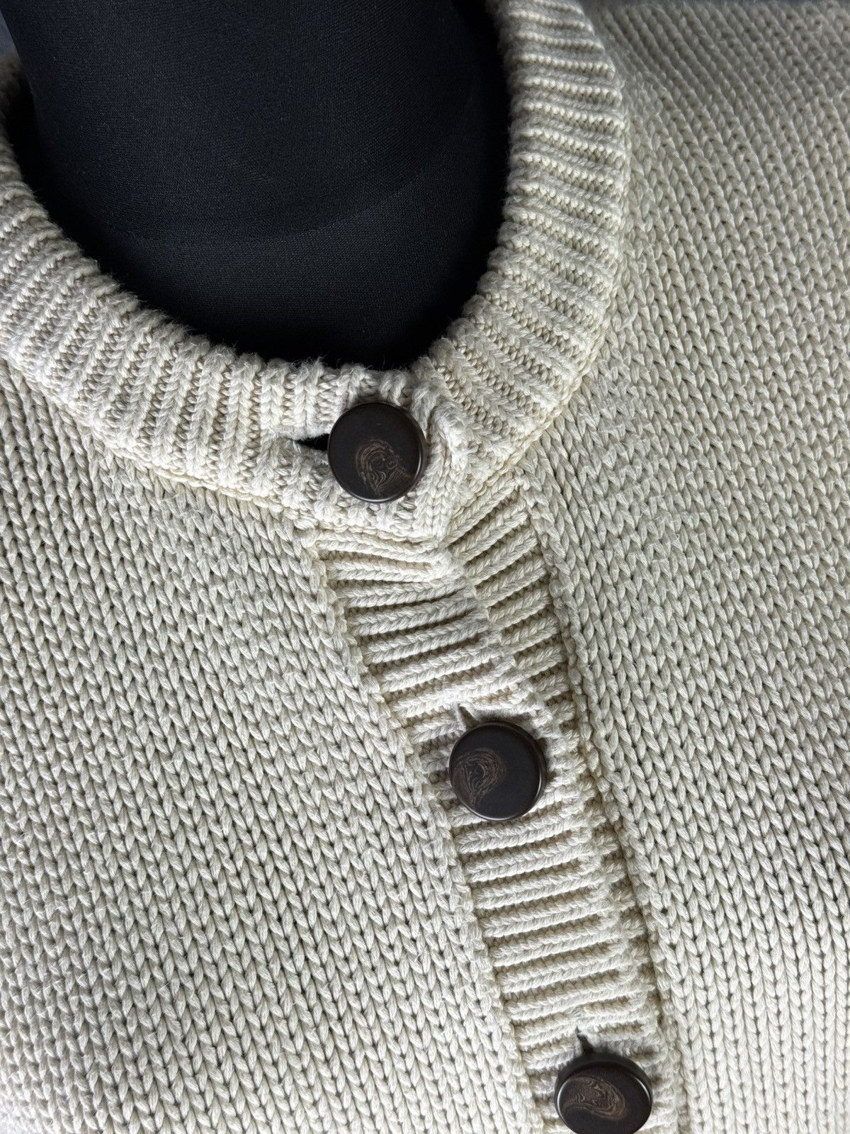 Sezane La Maille Sezane Crewneck Knitted Button Up Cardigan Sweater Size XS / US 0-2 / IT 36-38 - 4 Thumbnail