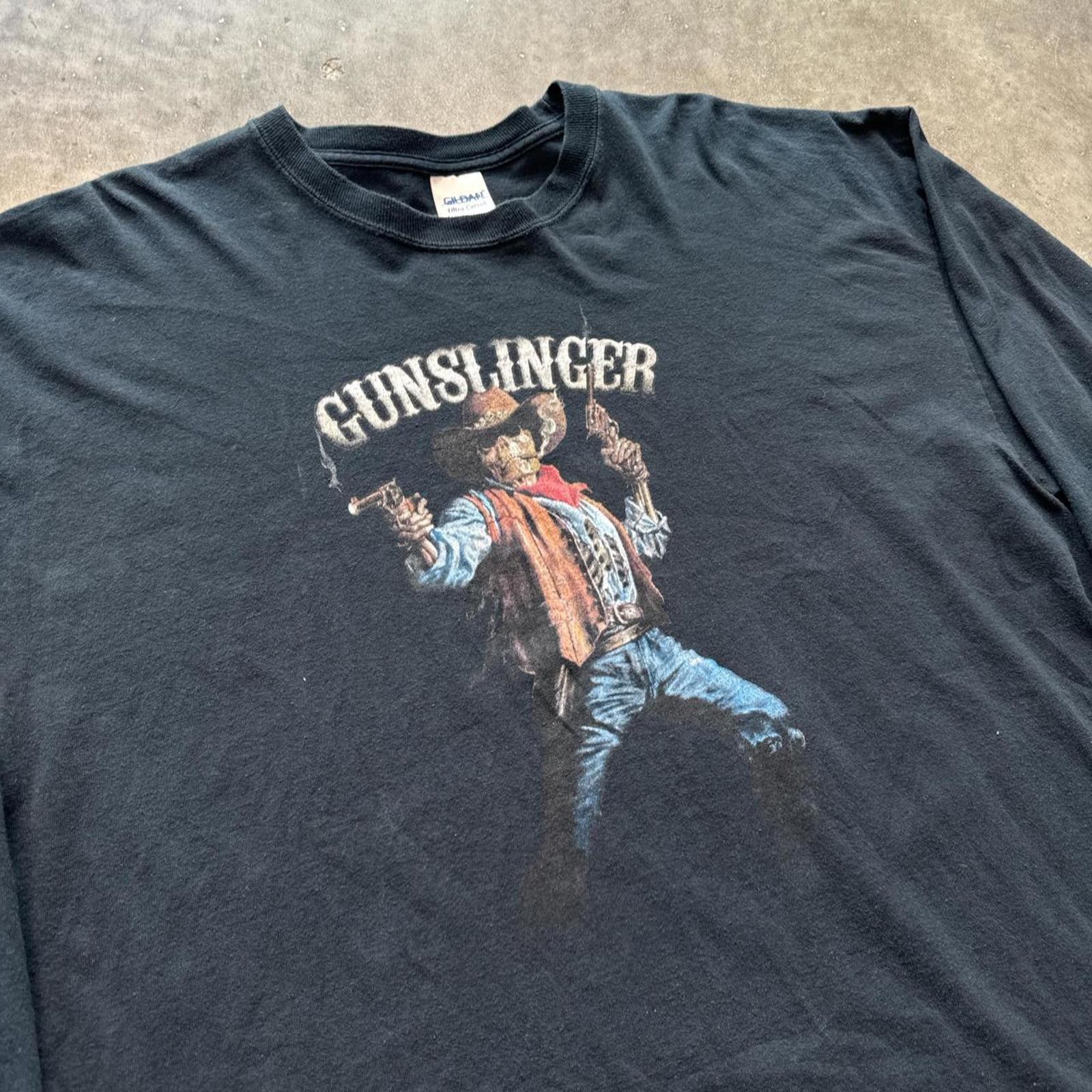 Other Gunslinger Cowboy Skeleton Horror Graphic Vintage Y2k TShirt Size US XXL / EU 58 / 5 - 3 Thumbnail