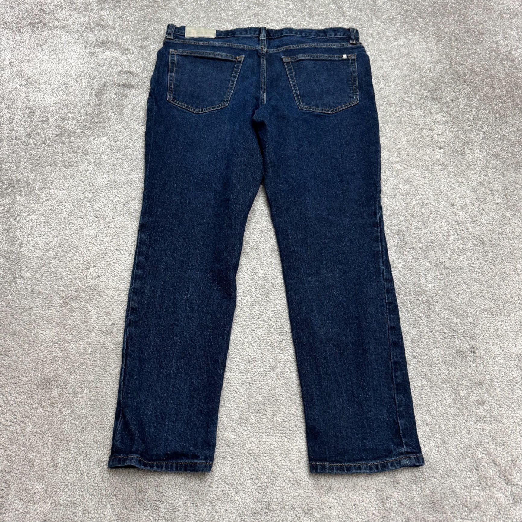 Everlane Everlane Slim Fit Denim Jeans Mens 33x28 Dark Wash Blue Cotton Stretch Straight 5-Pocket City Streetwear Modern Size US 33 - 2 Thumbnail