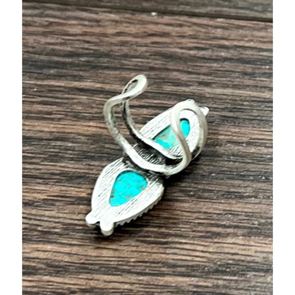 Other Boho Cowgirl Turquoise Adjustable Statement Cuff Ring with B Size ONE SIZE - 2 Thumbnail