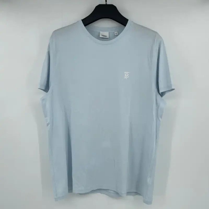 Burberry Burberry Light Blue Cotton Short Sleeve T-Shirt Size US XXL / EU 58 / 5 - 1 Thumbnail