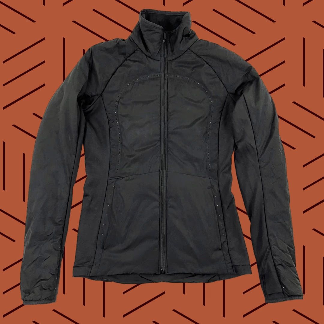 Lululemon Lululemon Run For Cold Jacket Women Sz 6 Black Primaloft Full Zip Pockets Thumbholes Athletic Womens Size M / US 6-8 / IT 42-44 - 1 Thumbnail